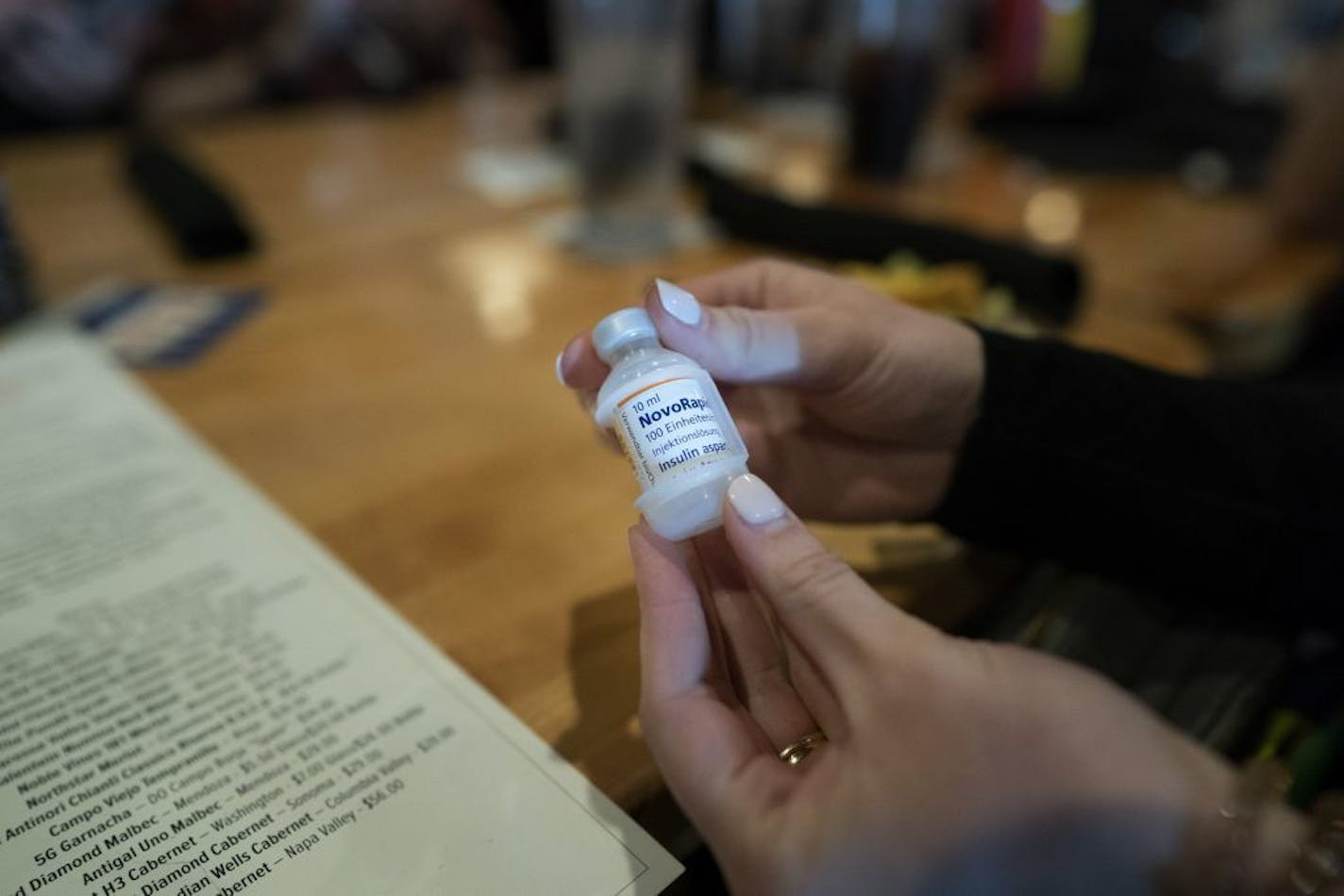 Leah Wornath has type 1 diabetes, she prepared to take an insulin shot during a lunch break in Eveleth, MN Saturday May 4, 2019 during a drive Ft. Frances, Ontario.