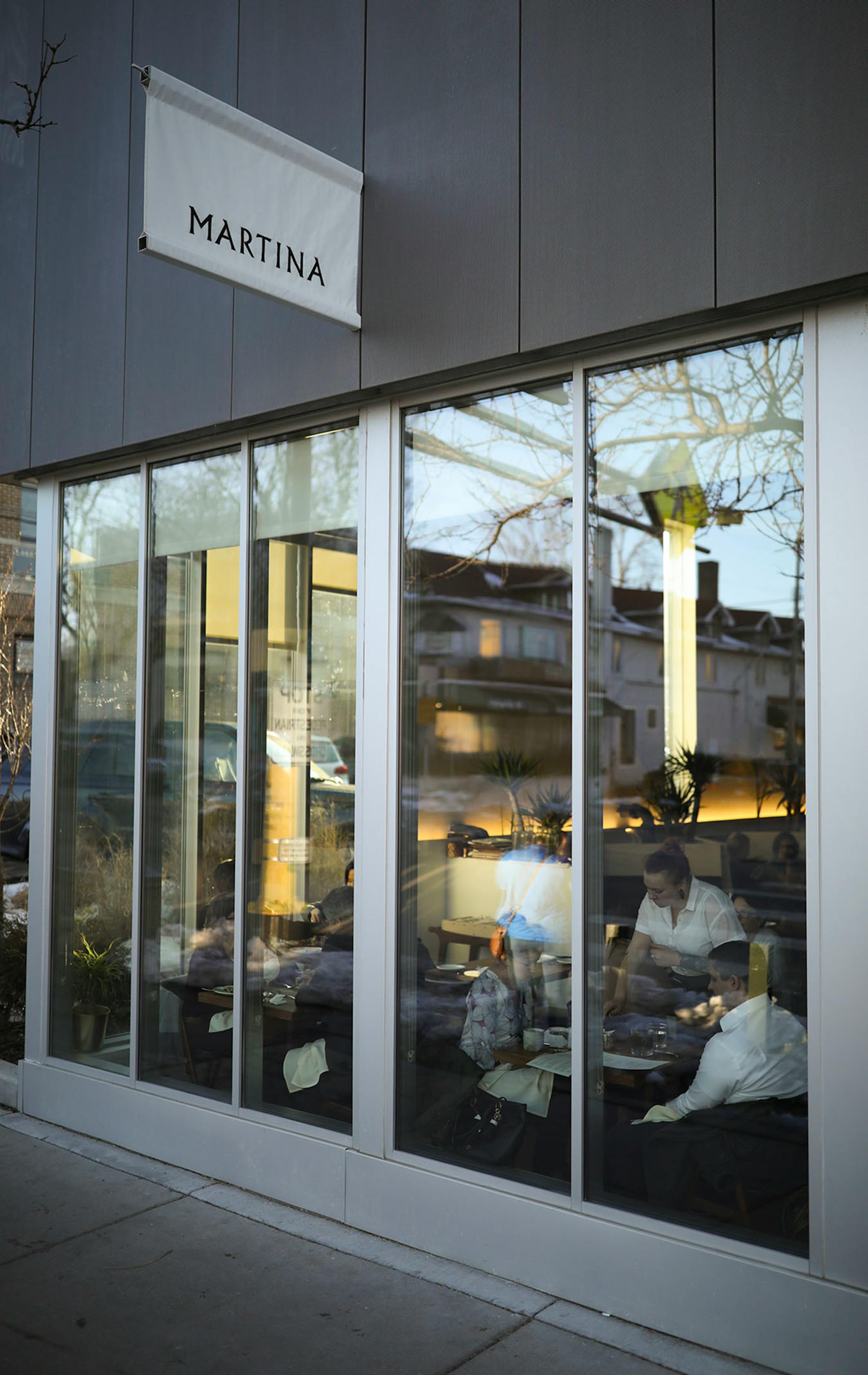 The exterior of Daniel del Prado's Martina early Wednesday evening.