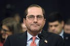 Health and Human Services Secretary Alex Azar attends a House Ways and Means Committee hearing on the FY19 budget, Wednesday, Feb. 14, 2018, on Capito