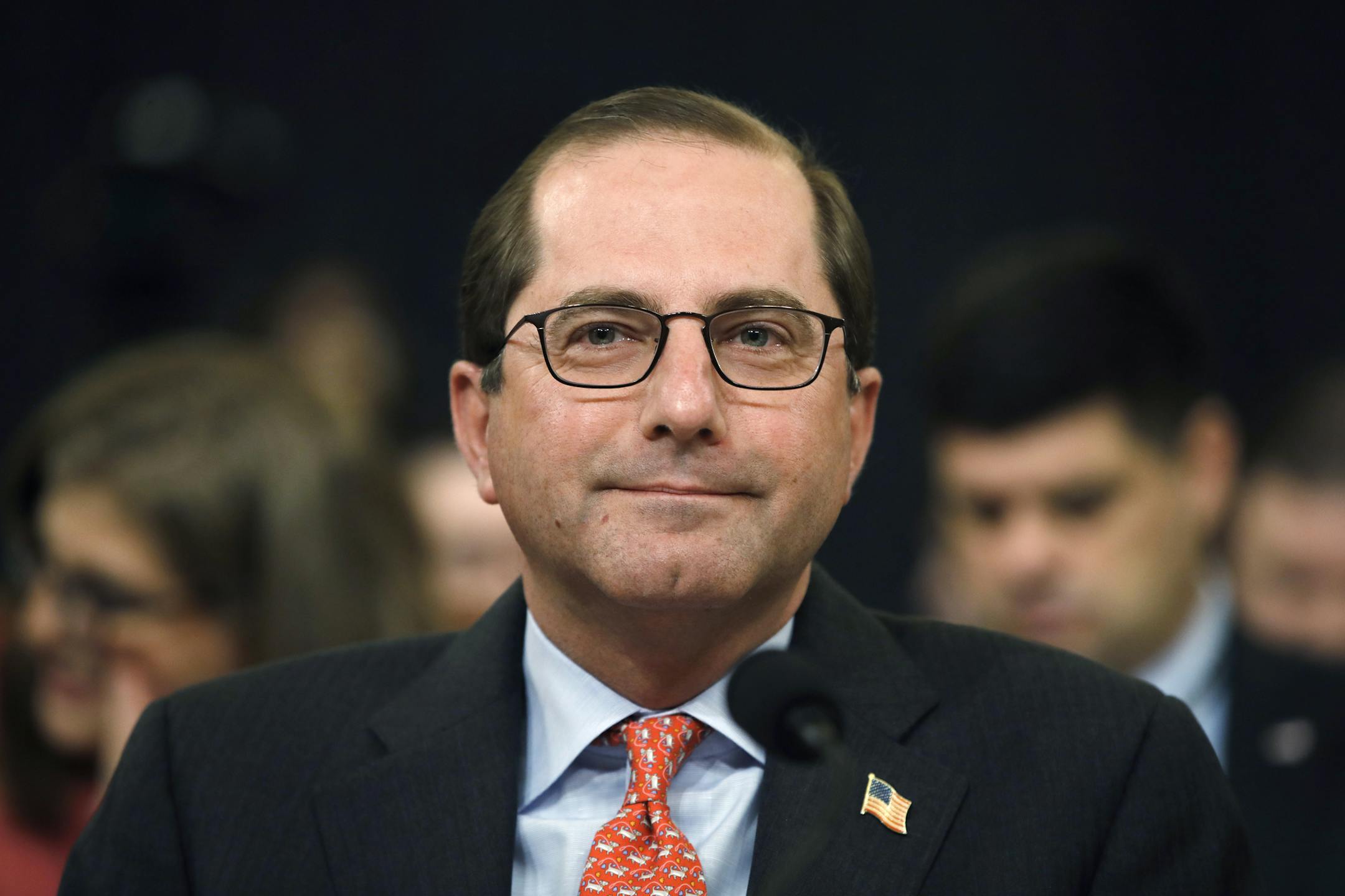 Health and Human Services Secretary Alex Azar attends a House Ways and Means Committee hearing on the FY19 budget, Wednesday, Feb. 14, 2018, on Capitol Hill in Washington. (AP Photo/Jacquelyn Martin)