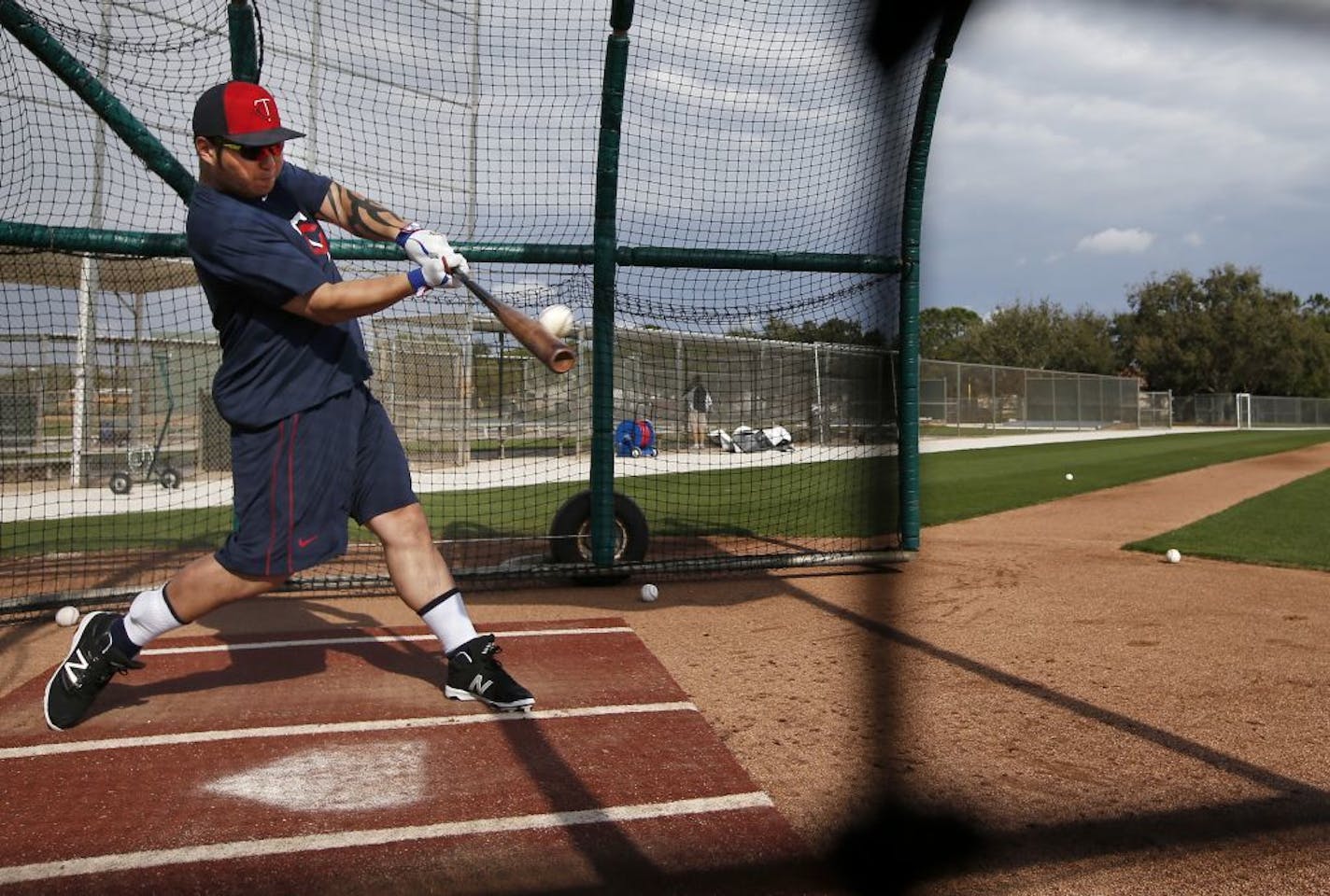 Minnesota Twins Byung Ho Park took batting practice.