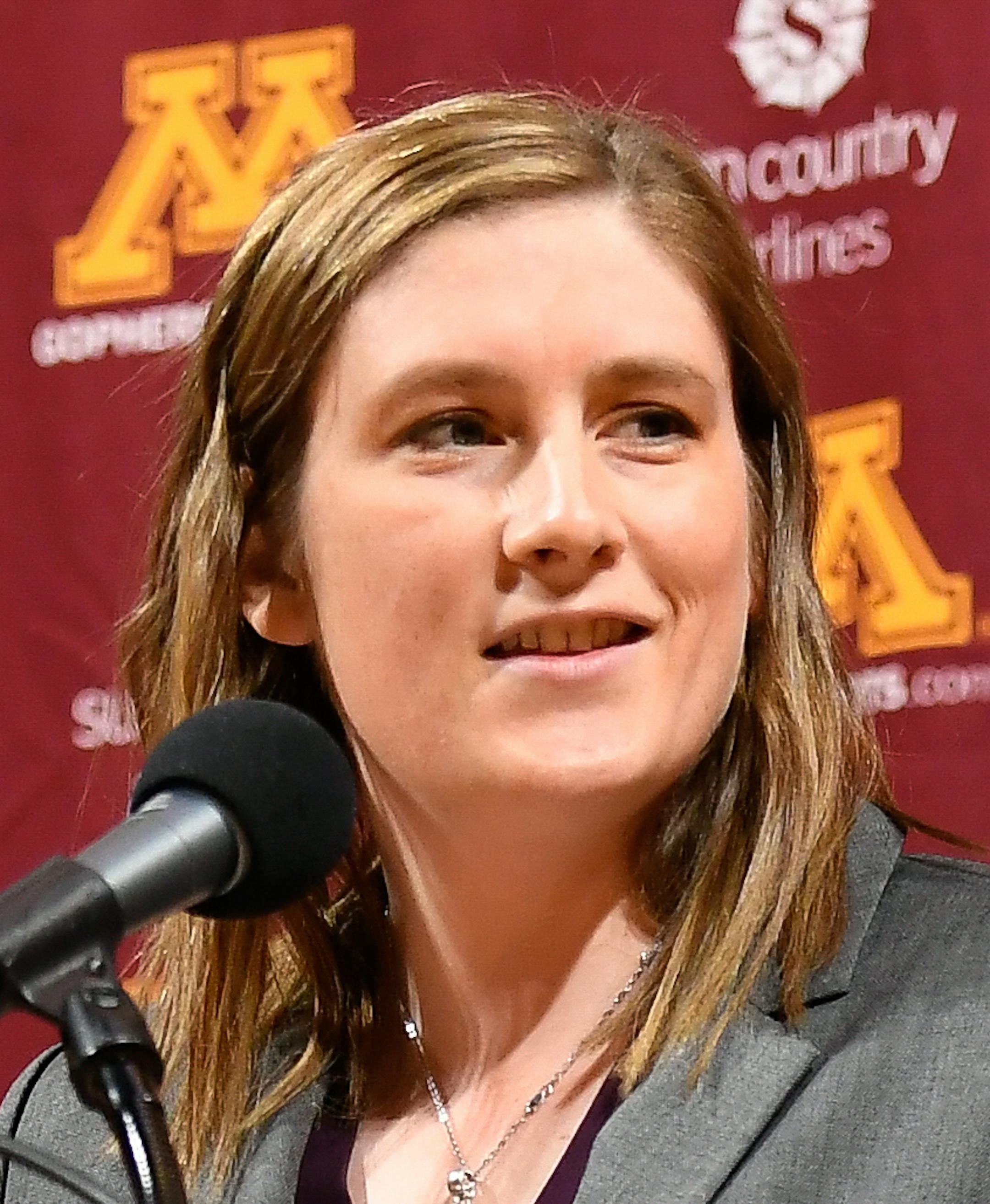 Lindsay Whalen was introduced as the University of Minnesota Golden Gophers women's basketball coach on Friday, April 13, 2018 at Williams Arena in Minneapolis, Minn. ] AARON LAVINSKY &#xef; aaron.lavinsky@startribune.com Lindsay Whalen was introduced as the University of Minnesota Golden Gophers women's basketball coach on Friday, April 13, 2018 at Williams Arena in Minneapolis, Minn.