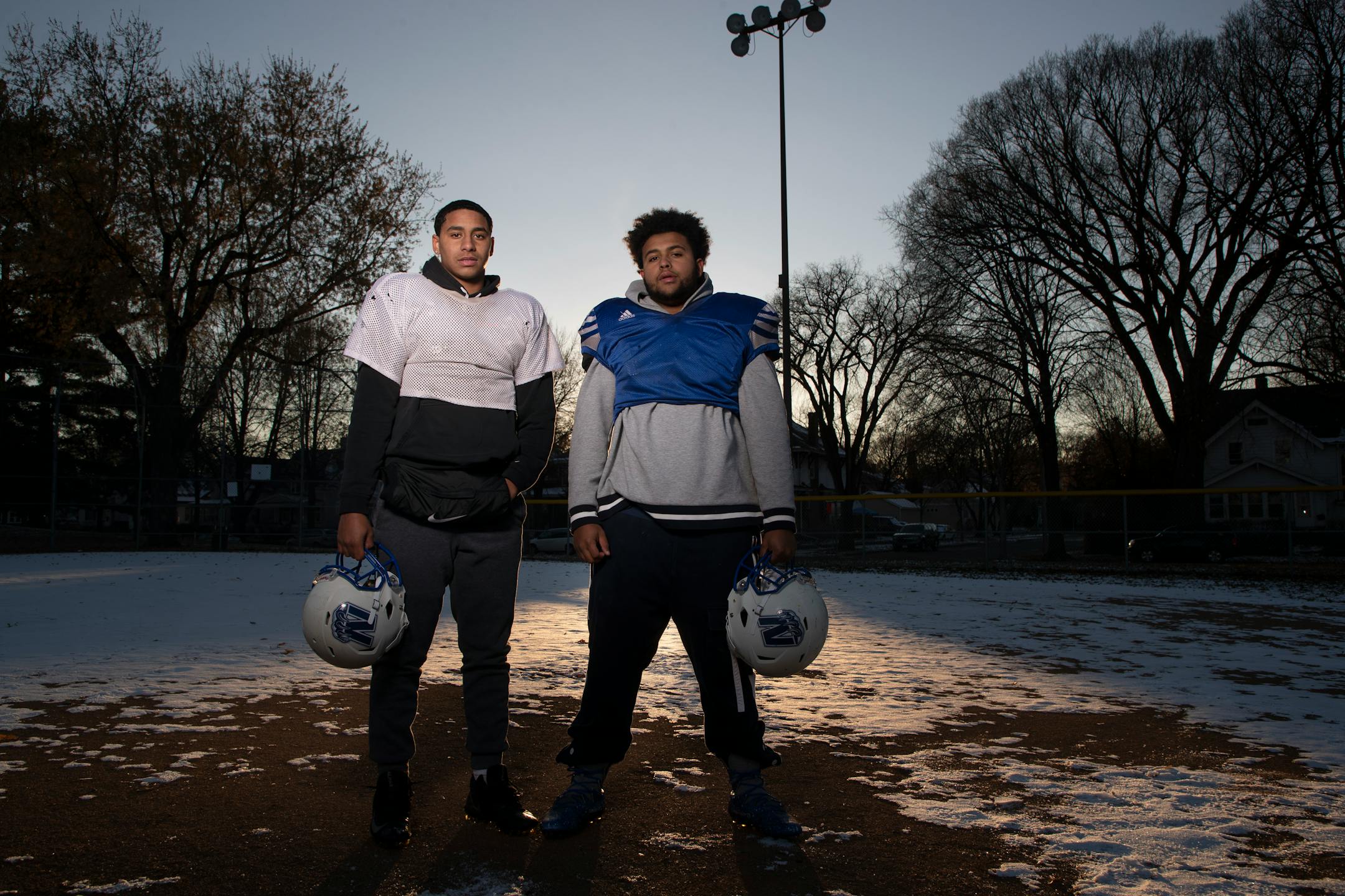 Minneapolis North brothers Zack, left and Izaiah Yeager have the Polars one game away from the Prep Bowl.