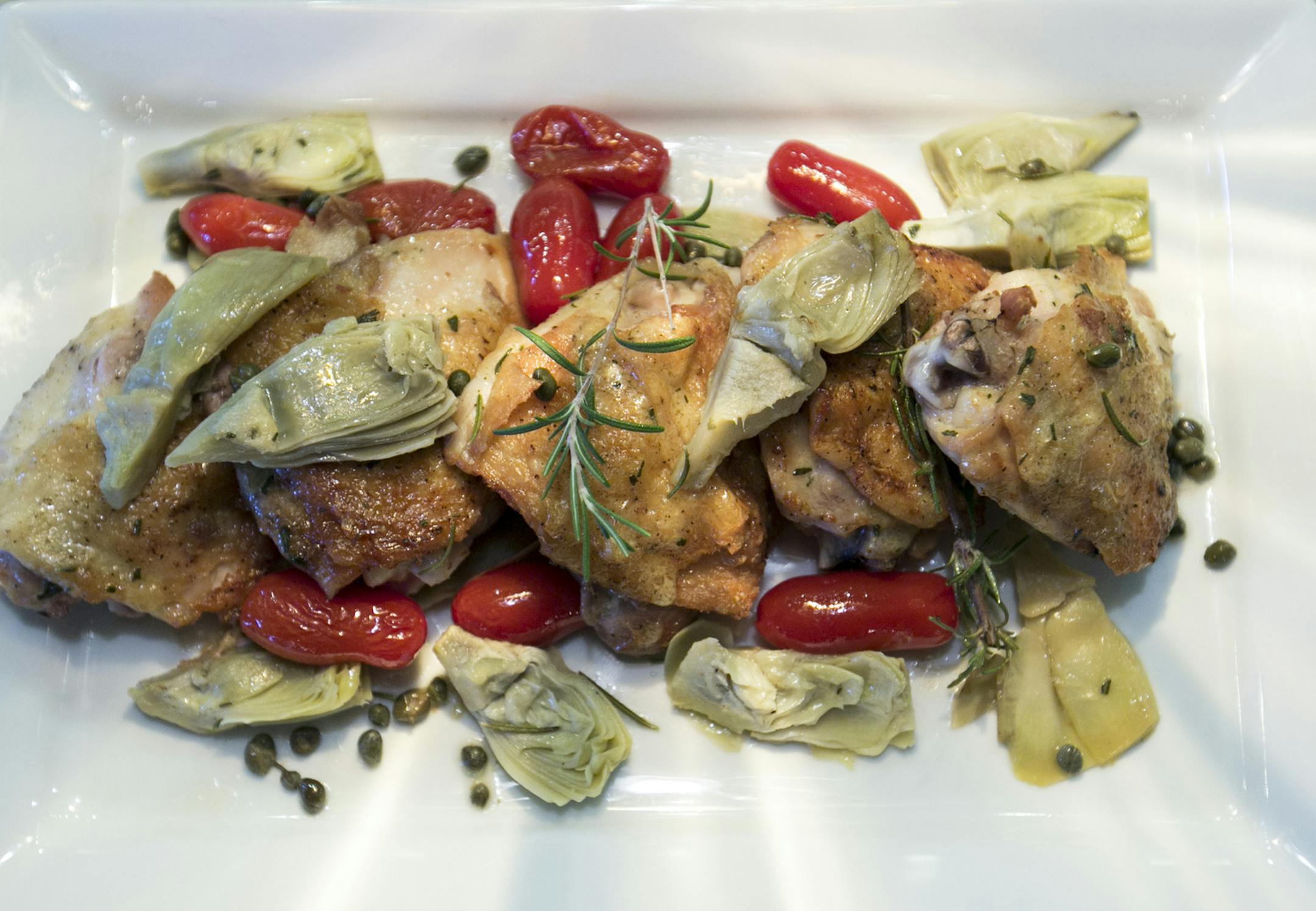 Chicken with Charred-Rosemary Vinaigrette.