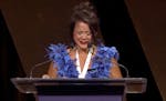 Hai Hai's Christina Nguyen accepts the Best Chef: Midwest honor at the James Beard Awards ceremony Monday in Chicago in this screen grab taken from th