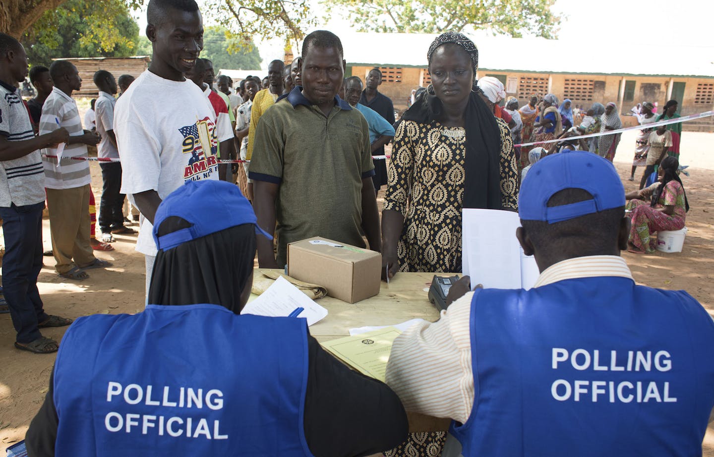 People in the town of Nakpayili vote in the Presidential and Parliamentary elections in Nakpayili, Ghana on December 7, 2016. (Photo by Louise Wateridge / Pacific Press) *** Please Use Credit from Credit Field ***(Sipa via AP Images) ORG XMIT: NYWWP