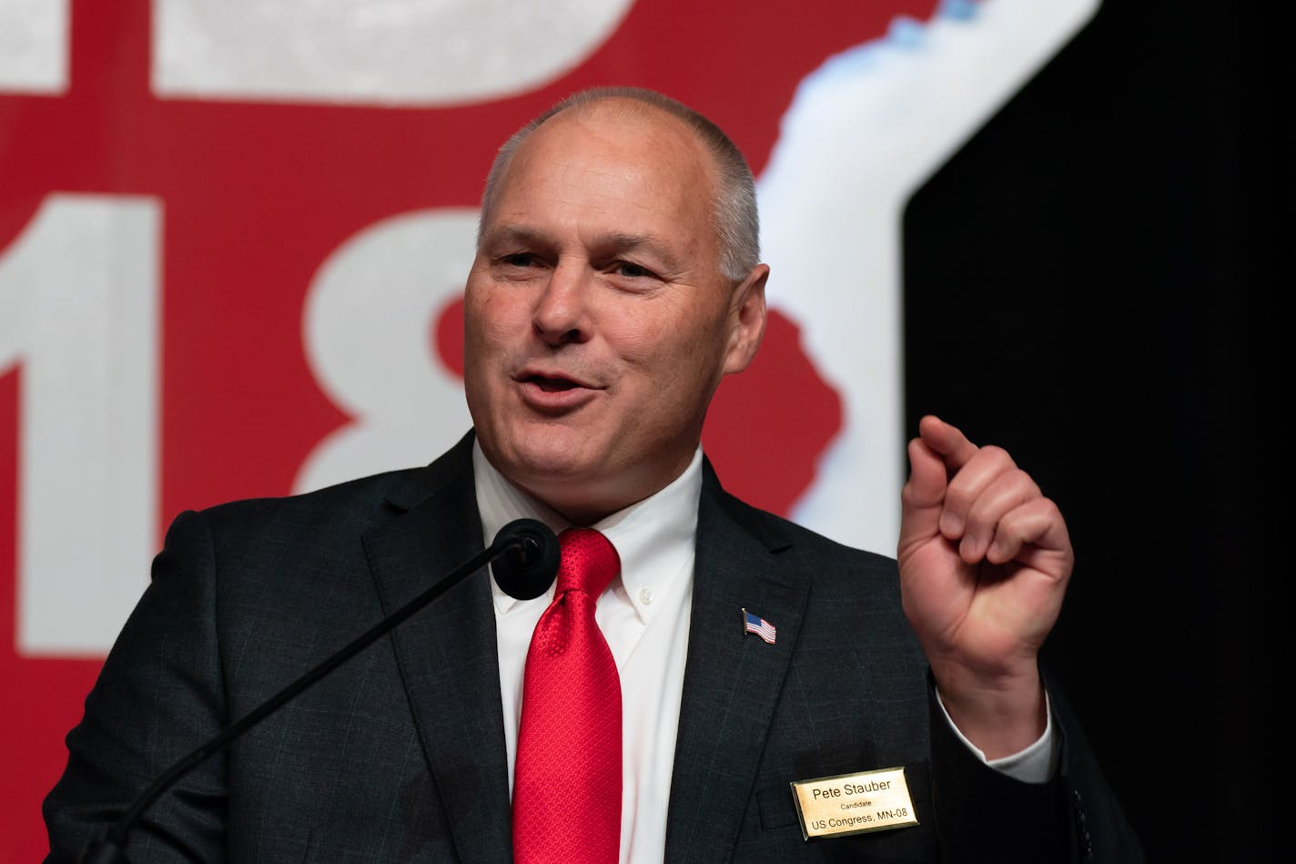 Republican candidate for CD8 U.S. House of Representatives Pete Stauber spoke in Duluth in June. ] GLEN STUBBE &#x2022; glen.stubbe@startribune.com