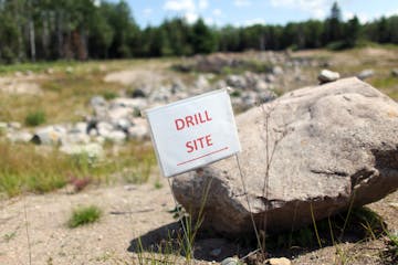 A gravel pit near several mining sites near the Kawishiwi River near Ely, Minn., in 2011.