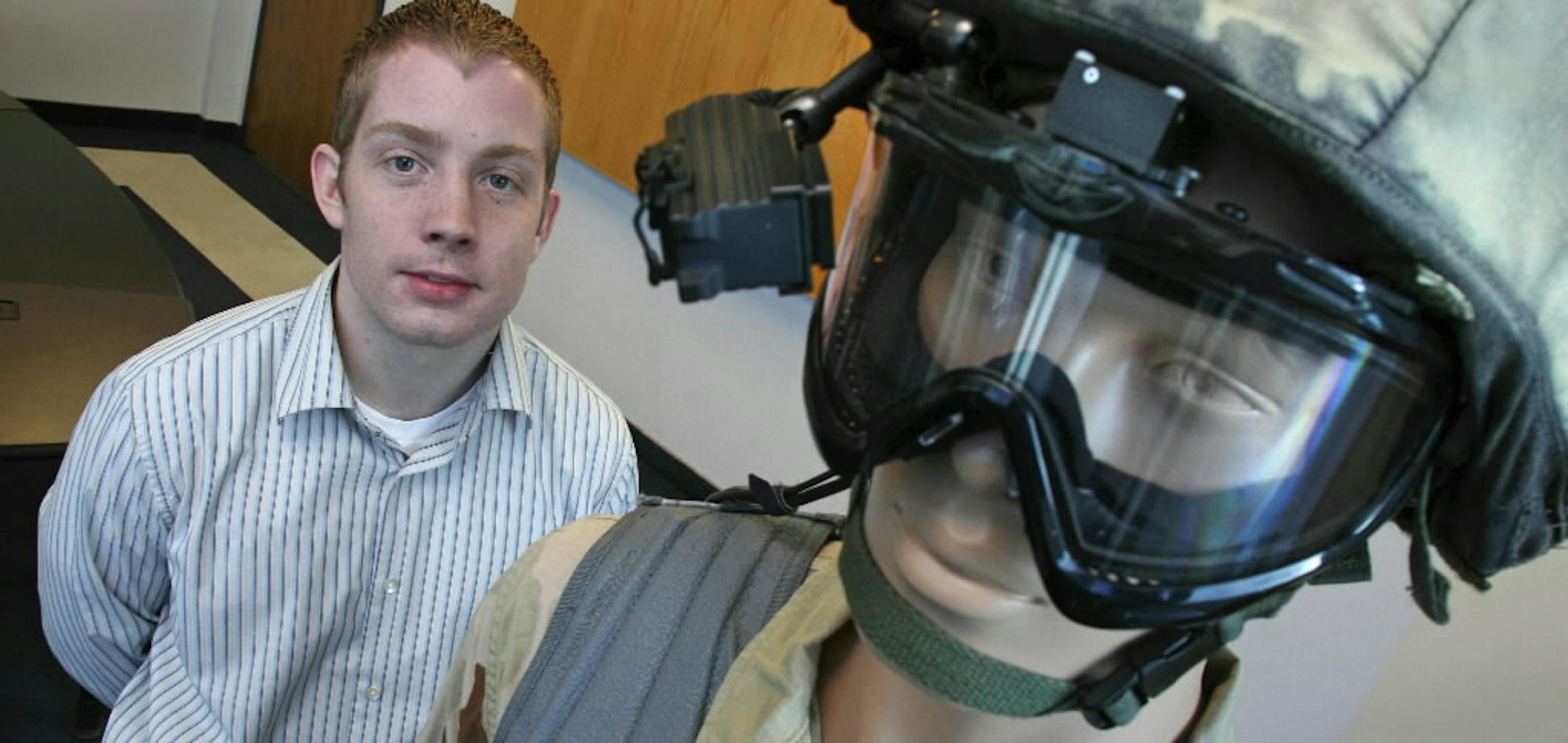 Dec. 14, 2006: Randy Milbert, is president of Primordial, a small St. Paul business that is using Pentagon grants to develop a software-based combat vision system for soldiers. The system displays tactical information on a helmet-mounted display to guide them around the battlefield.