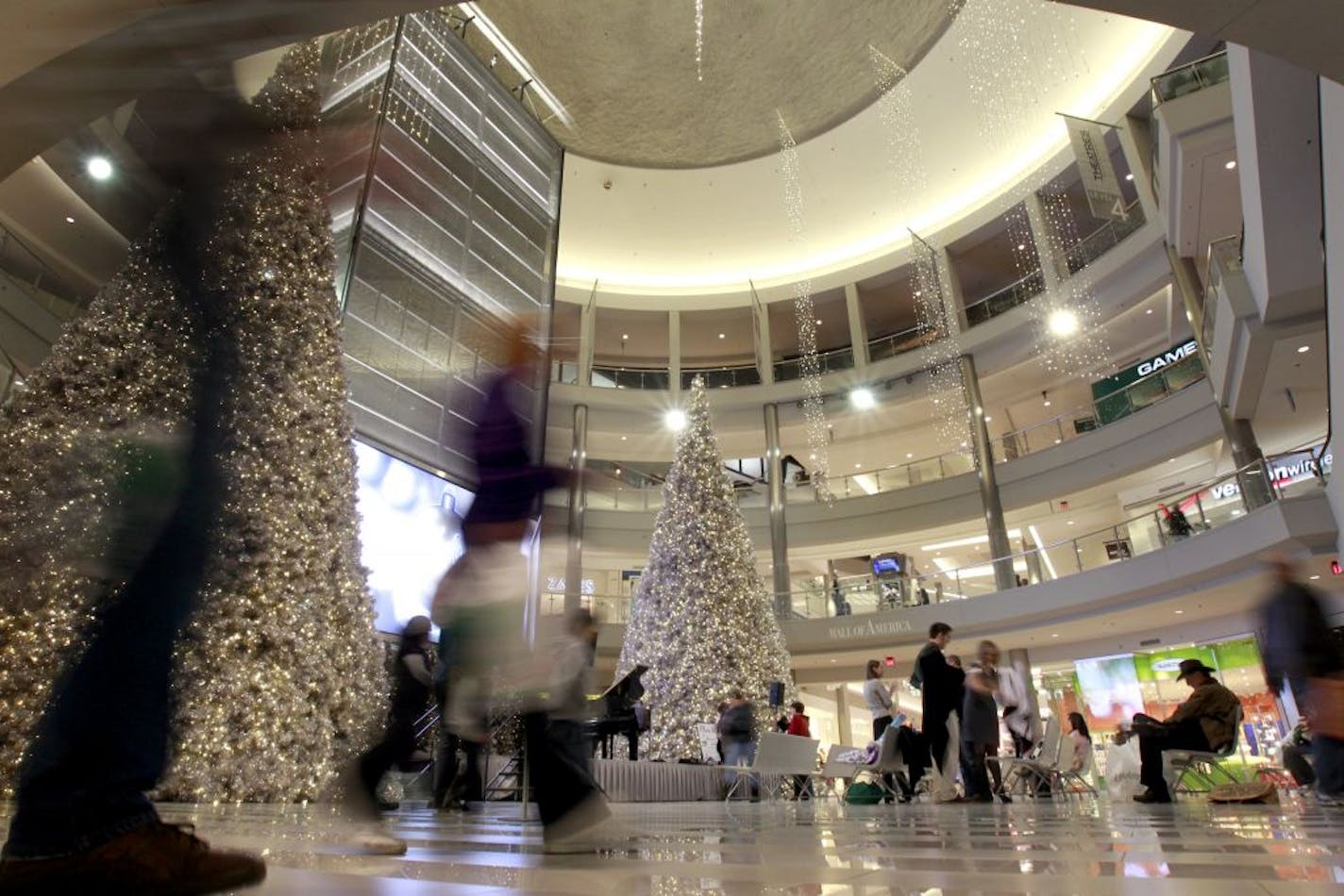 On Monday, Dec. 5,2011, the Mall of America glittered with holiday lights and decorations. Nearly two decades after it opened, the Bloomington mall was named by Travel + Leisure as the top go-to destination for shoppers and visitors.