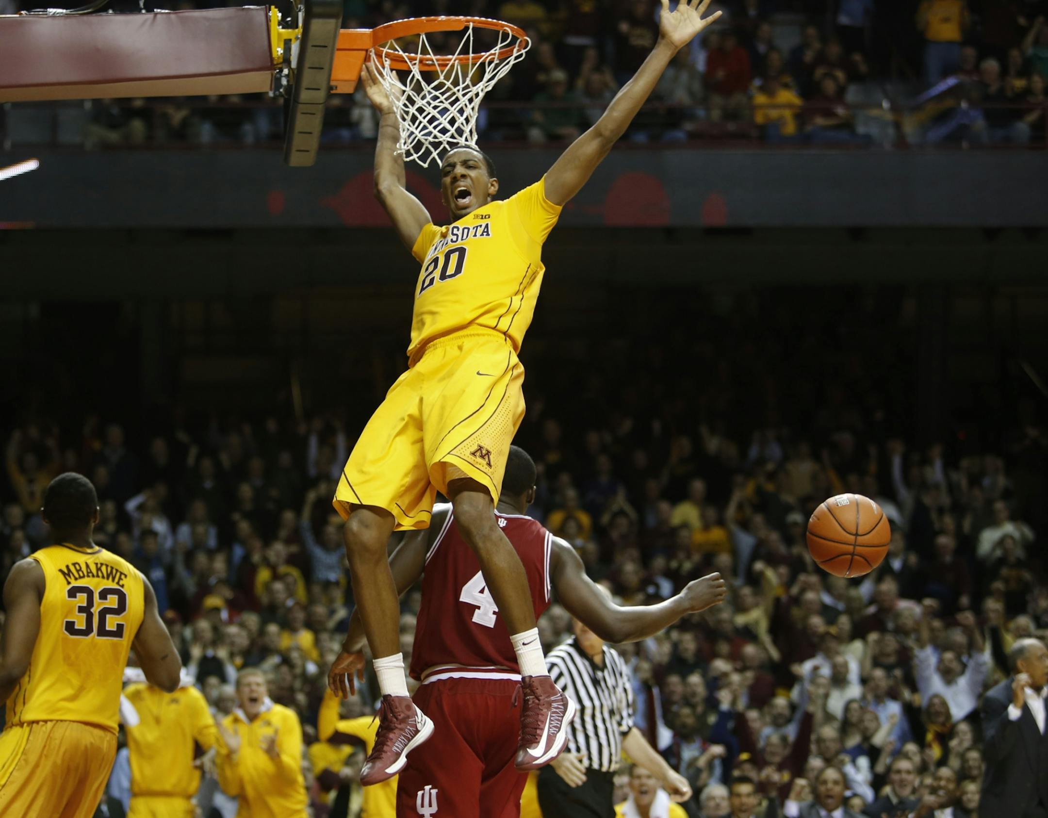 Austin Hollins dunked during the upset of No. 1 Indiana last season.