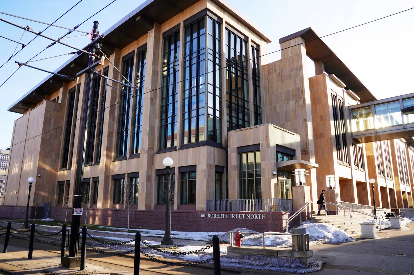 The MDA/MDH Lab Building at the corner of Robert and 12th streets in St. Paul.