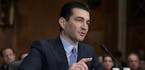 FILE - In this April 5, 2017, file photo, Dr. Scott Gottlieb speaks during his confirmation hearing before a Senate committee, in Washington, as Presi