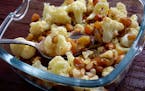 Yes, you do like cauliflower _ try it this way. Roasted Cauliflower With Almonds and Golden Raisins. Illustrates FOOD-NOURISH (category d), by Ellie K