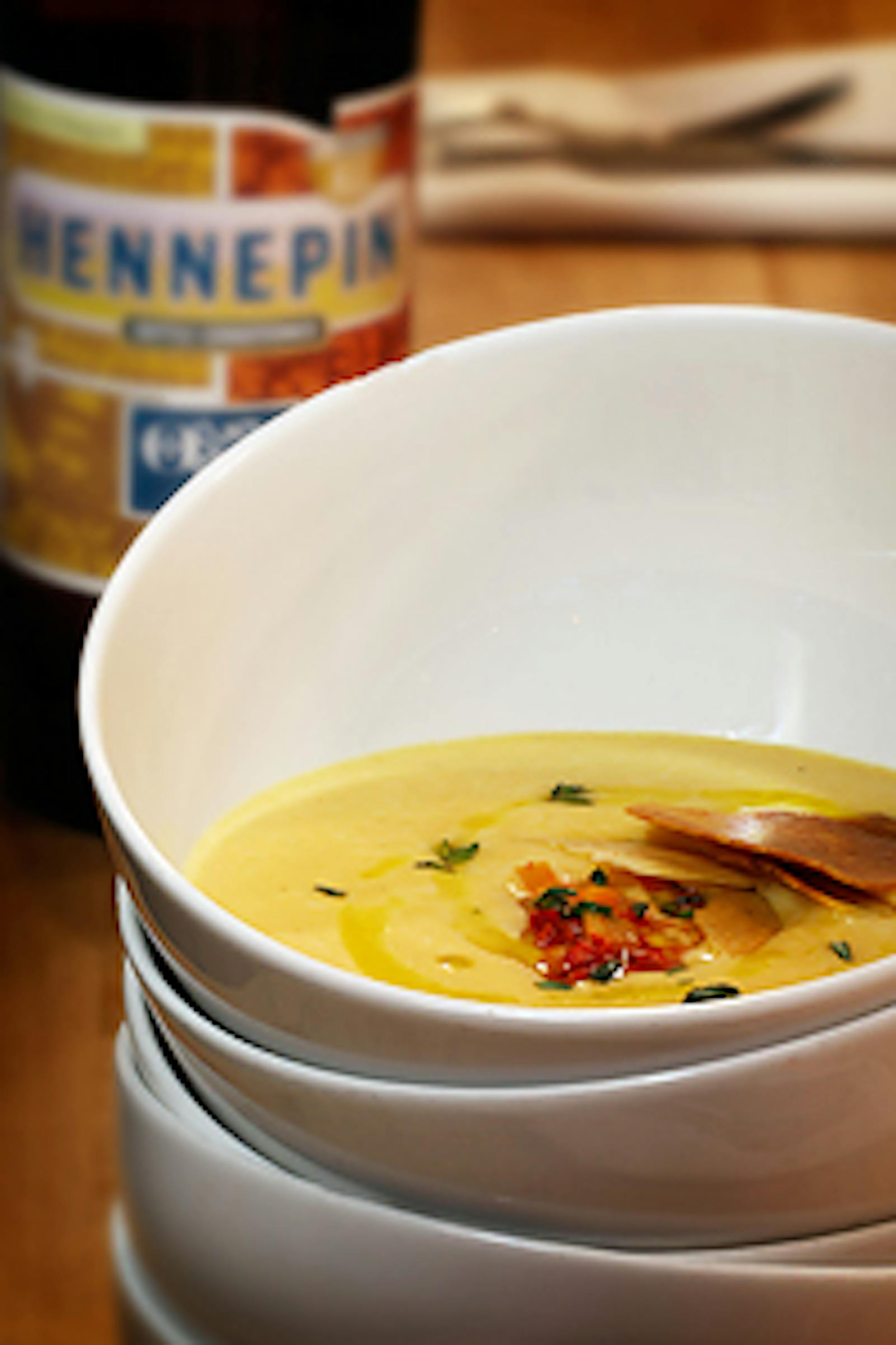 Beer cheese soup at Tilia