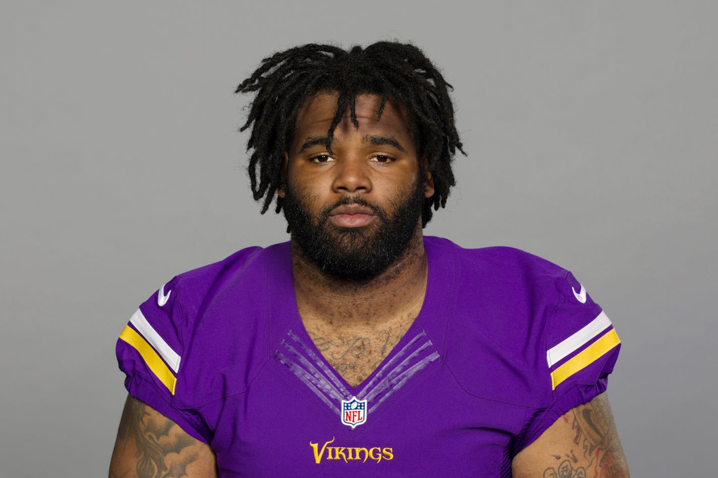 FILE - This is a 2018 file photo showing Sheldon Richardson of the Minnesota Vikings NFL football team. A person familiar with the deal says the Cleveland Browns and free agent defensive tackle Sheldon Richardson have agreed to a three-year, $39 million contract. Richardson has played with three other team since 2013 and will receive $21.5 million guaranteed.The person spoke to The Associated Press on Tuesday, March 12, 2019, on the condition of anonymity because NFL rules prohibit teams from announcing signings until 4 p.m. EDT Wednesday. (AP Photo/File)