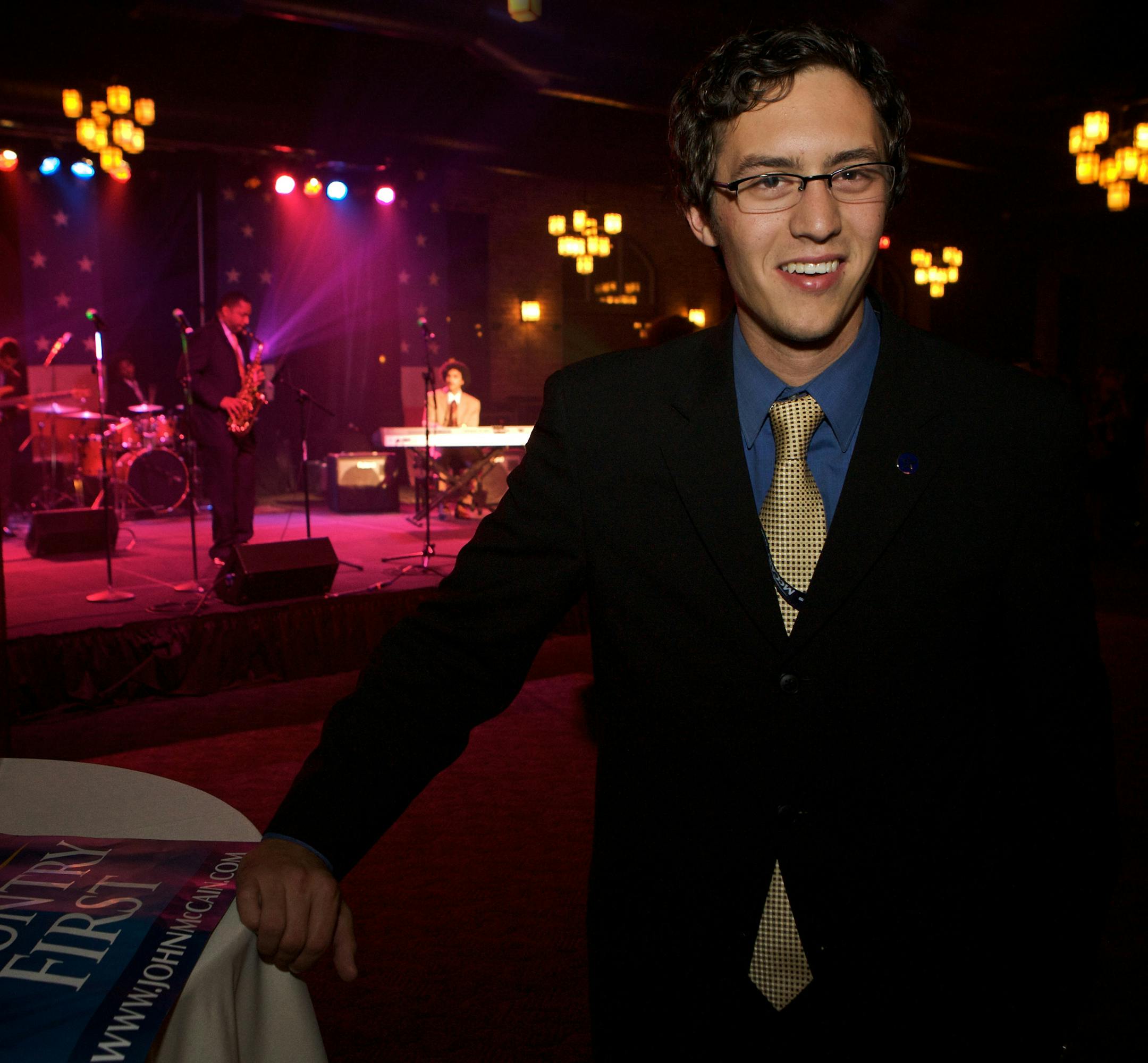 Andrew W. Foxwell, Republican youth strategist and the director of the Future Leaders for McCain of Minnesota at the California Delegation party.