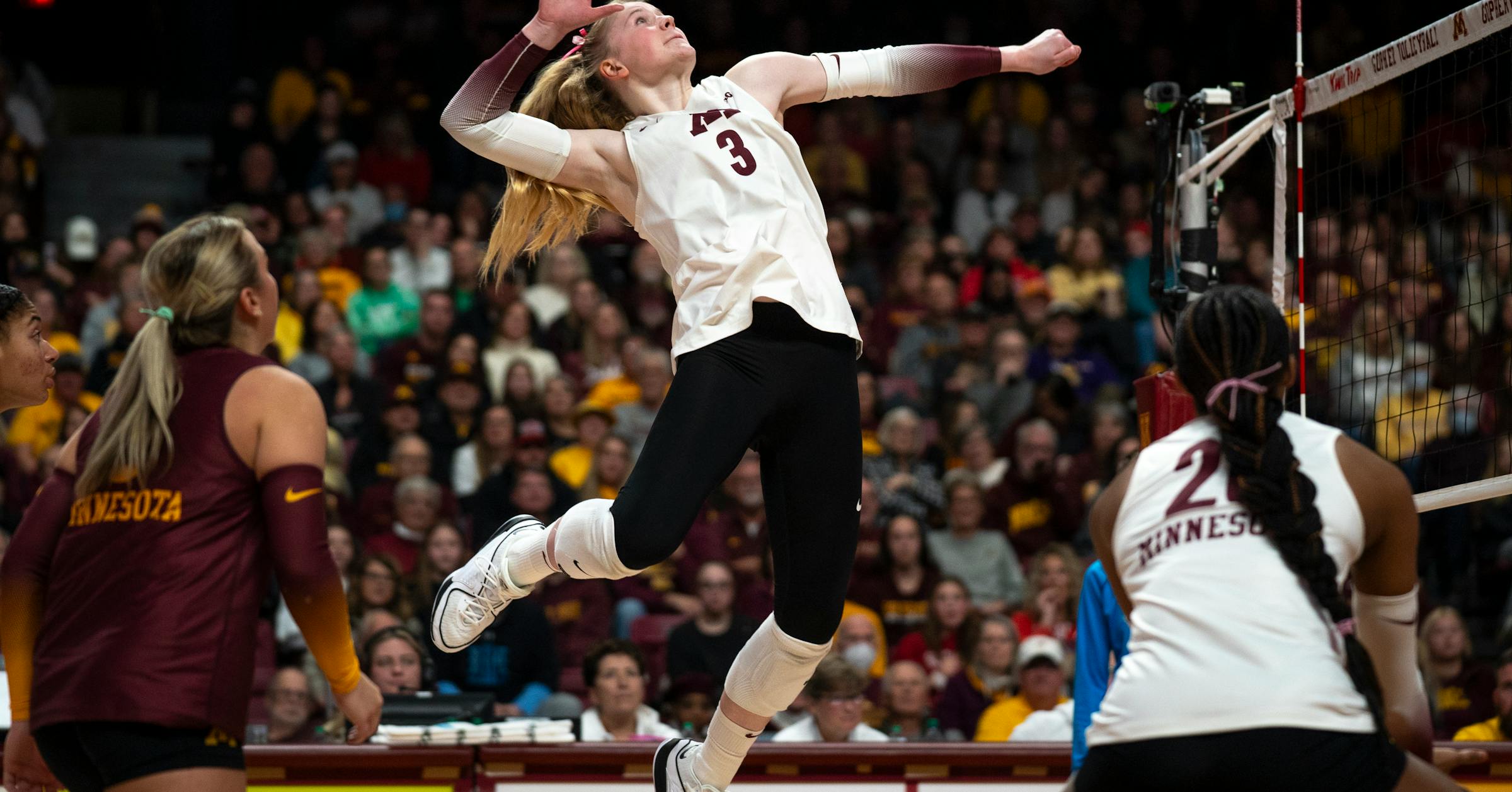 Gophers Volleyball Vs Stanford And Texas Features Mckenna Wucherer gophers-volleyball-vs-stanford-and-texas-features-mckenna-wucherer