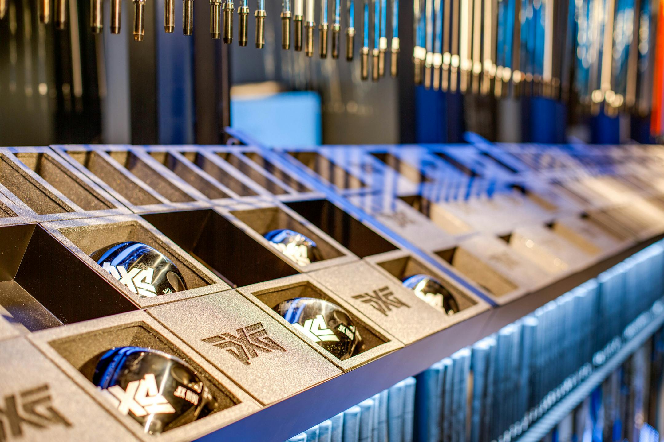 This shot from a PXG store in Atlanta shows golf club components. (Provided by PXG)