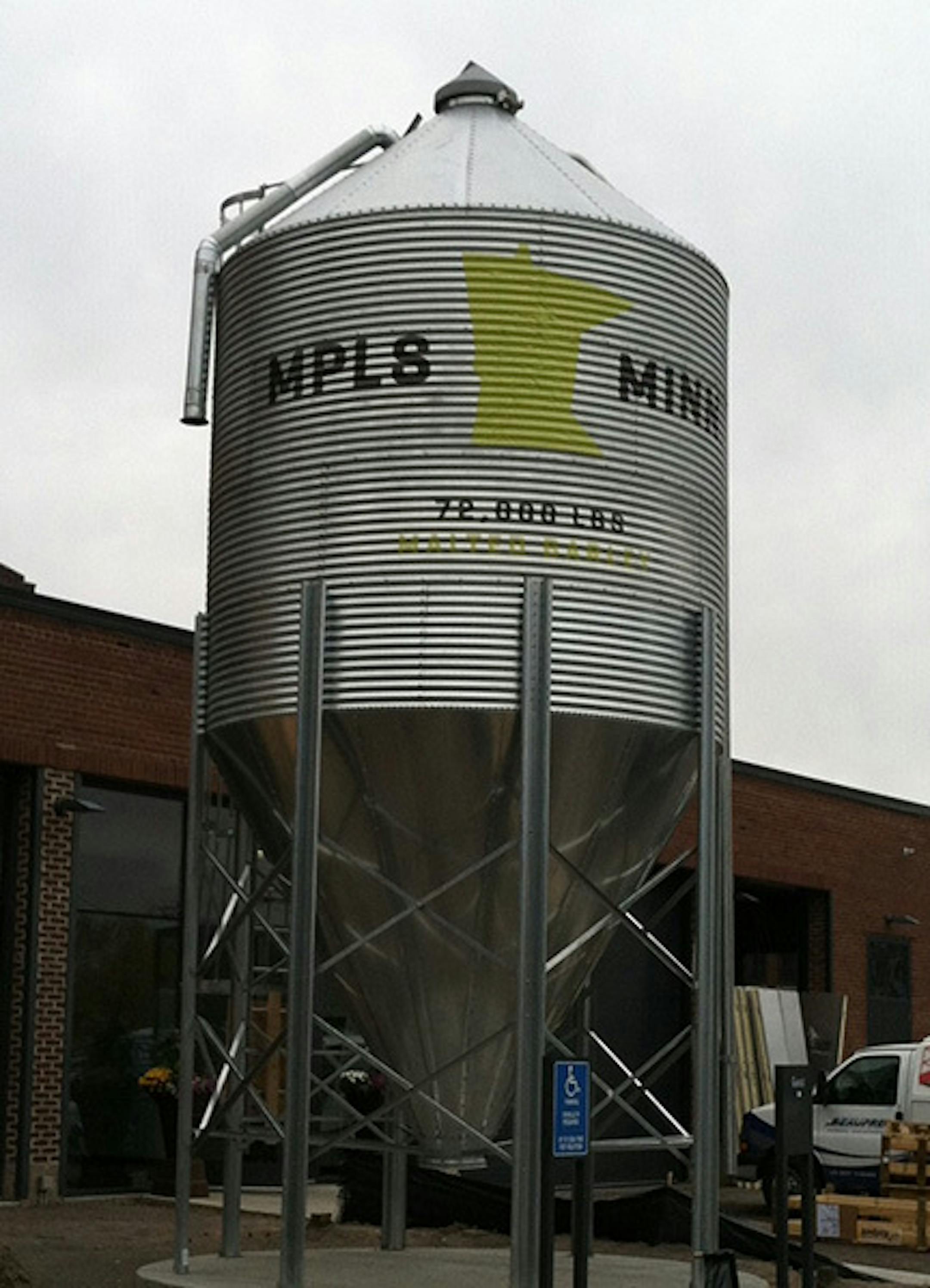 A grain silo heralds the opening of the Freehouse in Minneapolis' North Loop.
