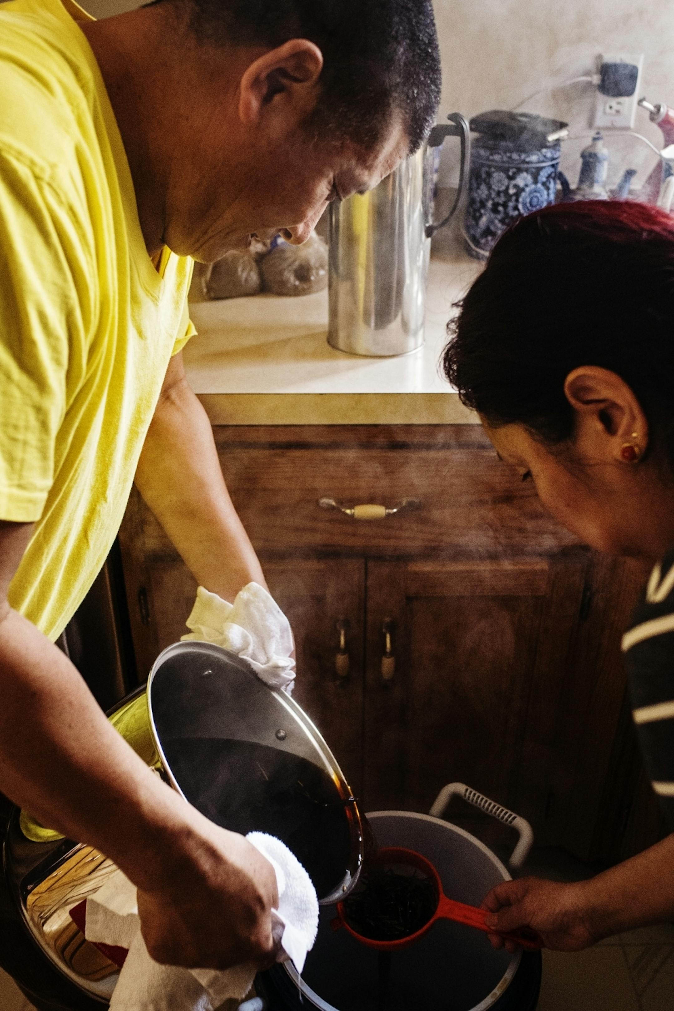 Dorje Tsegyal and Dechen Wangmo, were preparing Tibetan tea for a religious ceremony at which their son Jalue was the guest of honor.
