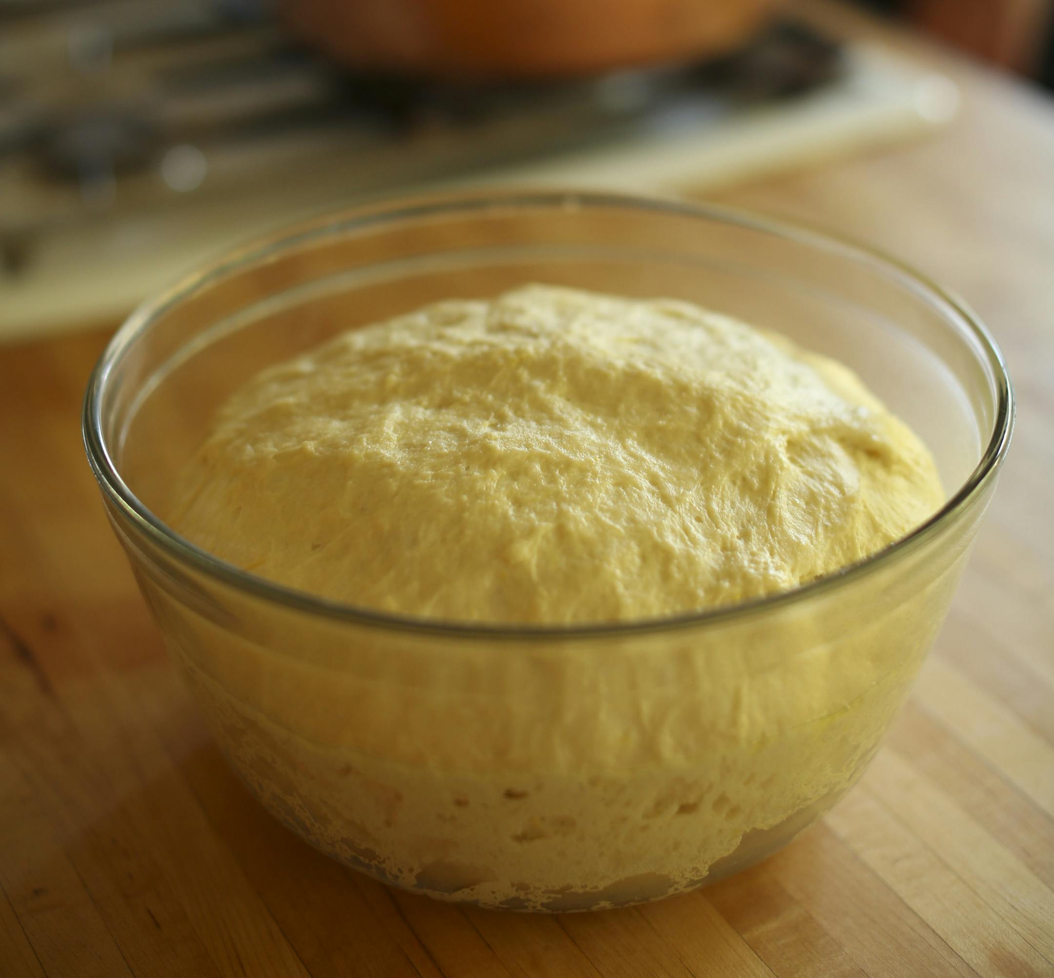 Baking Central takes on krofi, the light and lemony fried pastry from Slovenia. Krofi preparation in Kim Ode's Edina kitchen on Thursday afternoon, October 10, 2013. The dough after it's risen. ] JEFF WHEELER ‚Ä¢ jeff.wheeler@startribune.com