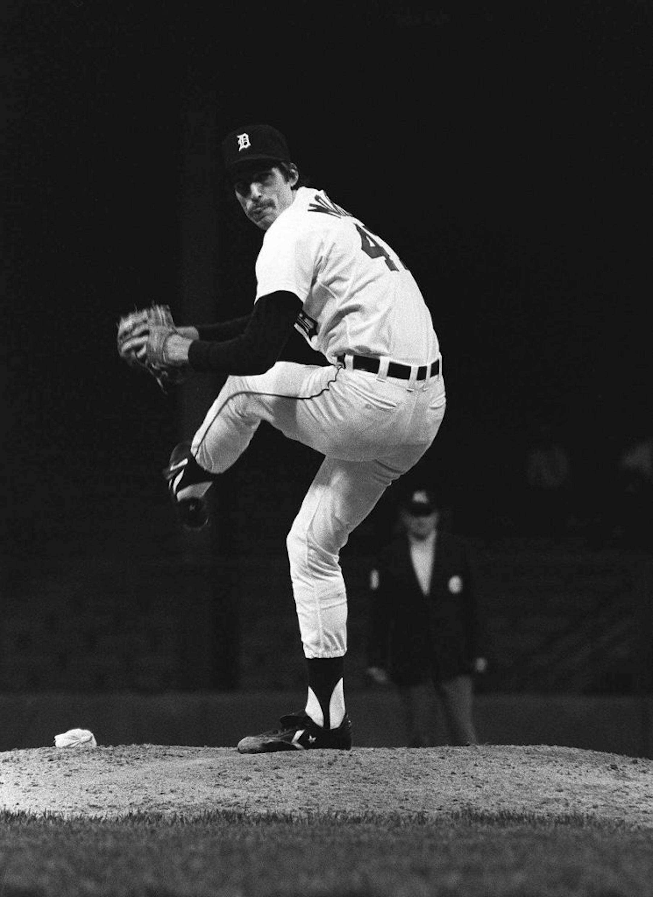 Detroit Tigers' pitcher Jack Morris delivers a pitch against the Oakland A's May 14, 1980 in Tiger Stadium. He had a 17-7 record that season.