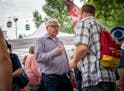 DFL candidate for governor Tim Walz talked with potential voters at the Minnesota State Fair about his ambitious agenda.