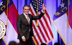 North Dakota Gov. Doug Burgum, shown at the North Carolina GOP Convention in Greensboro, N.C., on Saturday, May 25, 2024, is among those who have rece