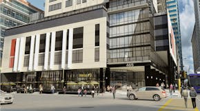 Rendering shows the Nicollet Mall side of HopCat.