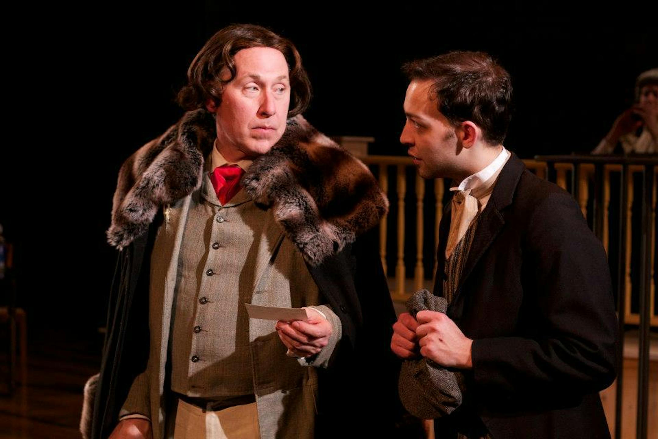 Craig Johnson (Oscar Wilde) and Grant Sorenson in "Gross Indecency: The Three Trials of Oscar Wilde."