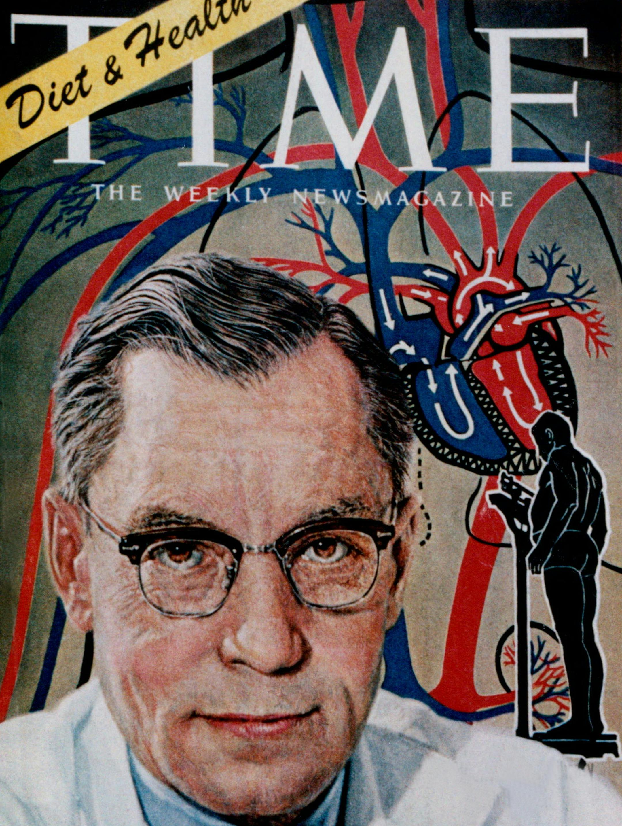 January 13, 1961 Ancel Keys - Physiologist Ancel Keys advice - eat more legumes, less animal fat - caught the attention of Time in 1961 June 15, 1994 June 26, 1994 Charles Bjorgen, Minneapolis Star Tribune; Minneapolis Public Library ORG XMIT: MIN2014061810315510