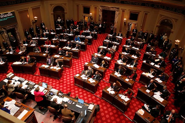 The first meeting of the Minnesota Senate during the 89th Minnesota State Legislature at the State Capitol in St. Paul on Tuesday, January 6, 2015.