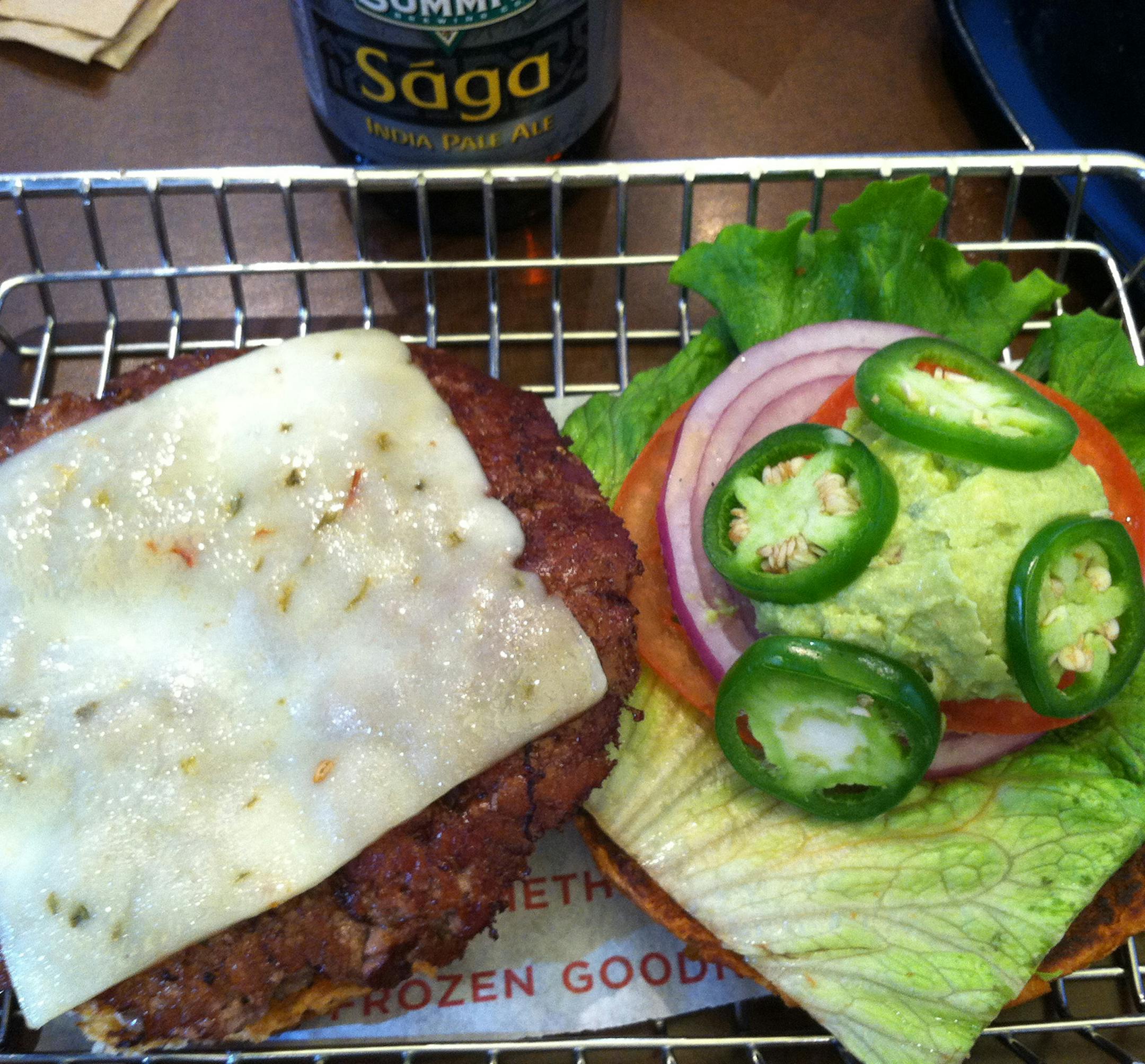 Provided photo The Spicy Baja Smashburger, with jalapenos, guacamole and pepper jack cheese on a chipotle bun.