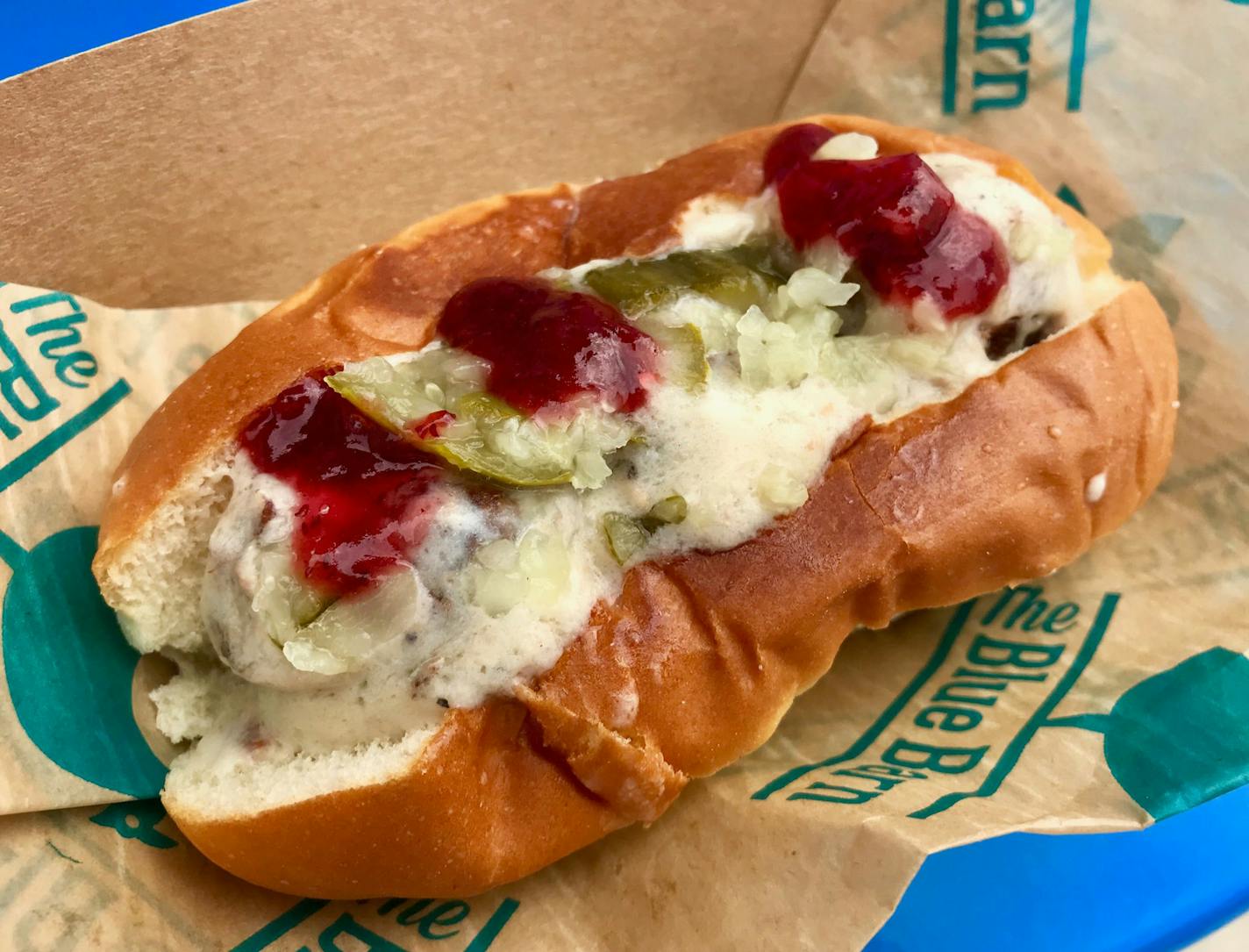 Swedish Meatball Smorgas, Blue Barn, West End Market, $8.95. Just-like-Mom&#xed;s pork-beef meatballs (my Lutheran mother&#xed;s, anyway), with all the right touches, in a sweet King&#xed;s Hawaiian Roll (which my mom would have loved). What&#xed;s not to like?
Photo by Rick Nelson
New food at the Minnesota State Fair 2018