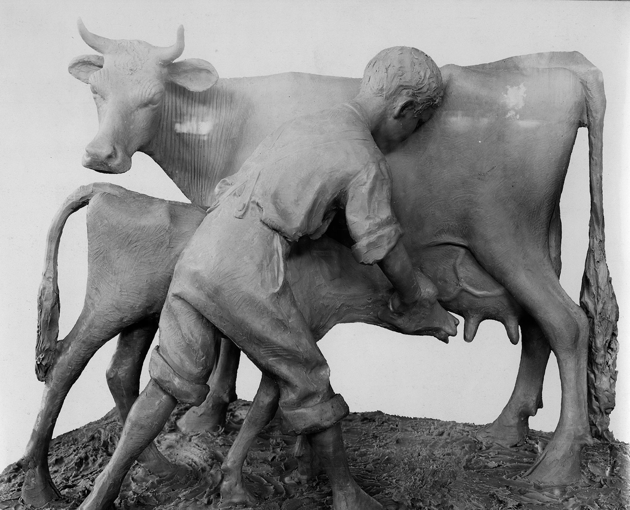 Provided by the Minnesota State Fair A 1911 butter sculpture by John Karl Daniels, displayed by Milton Dairy Co. of St. Paul.