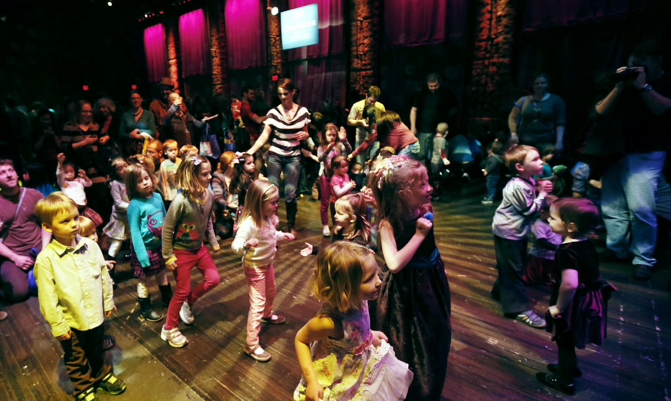 A group of kids gathered at the kids's disco during the Rock the Cradle event at the Children's Theatre Company and the Minneapolis Institute of Art Sunday March, 24, 2013 in Minneapolis, MN. The event was hosted by The Current. ] JERRY HOLT ‚Ä¢ jerry.holt@startribune.com