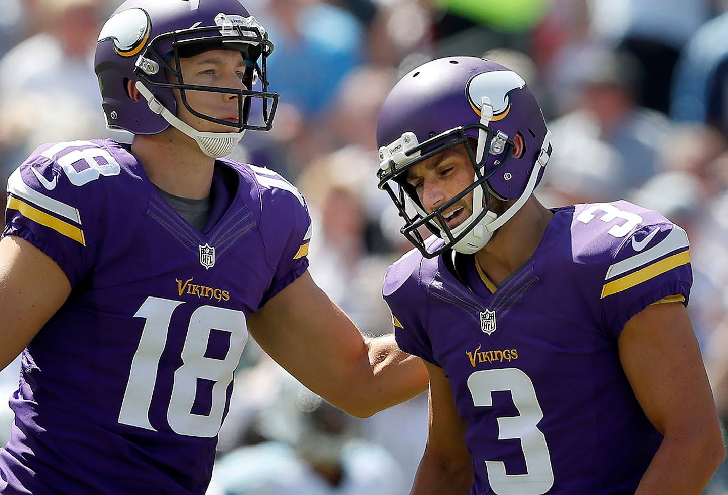 Vikings kicker Blair Walsh missed a 37-yard field goal attempt in the second quarter.