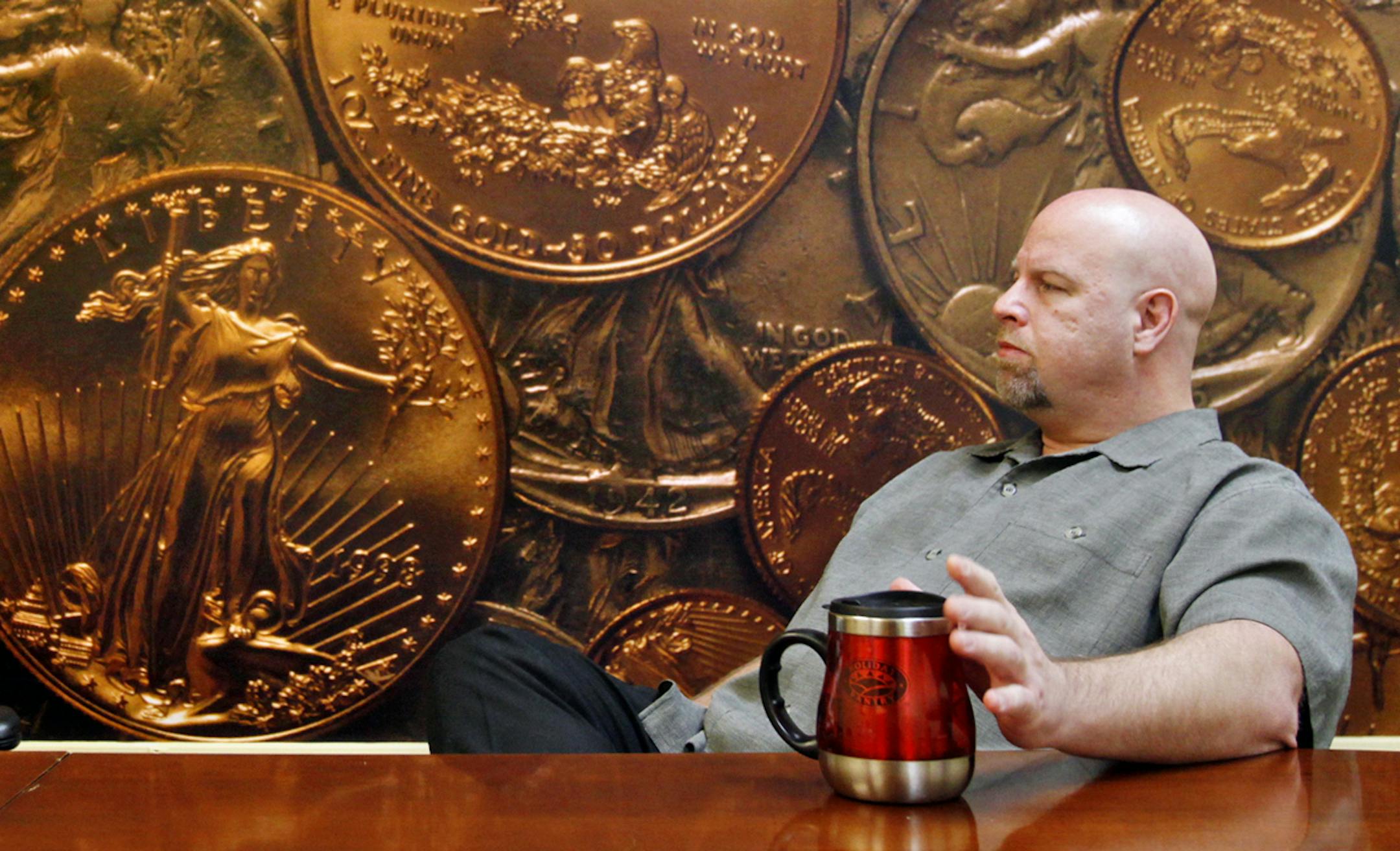 DAVID JOLES ‚Äö√Ñ¬¢ djoles@startribune.com -Feb. 24, 2011- Plymouth, MN- The Guardian Gold & Silver Exchange is being sued by two other precious metals dealers, which allege that they stole customer lists and staff in an effort to build their business. Robinson, a former American Express advisor, says they run a clean shop and deplores and industry rife with fraud and unsavory characters. In this photo:] With a conference room papered in gold coins, co-owne