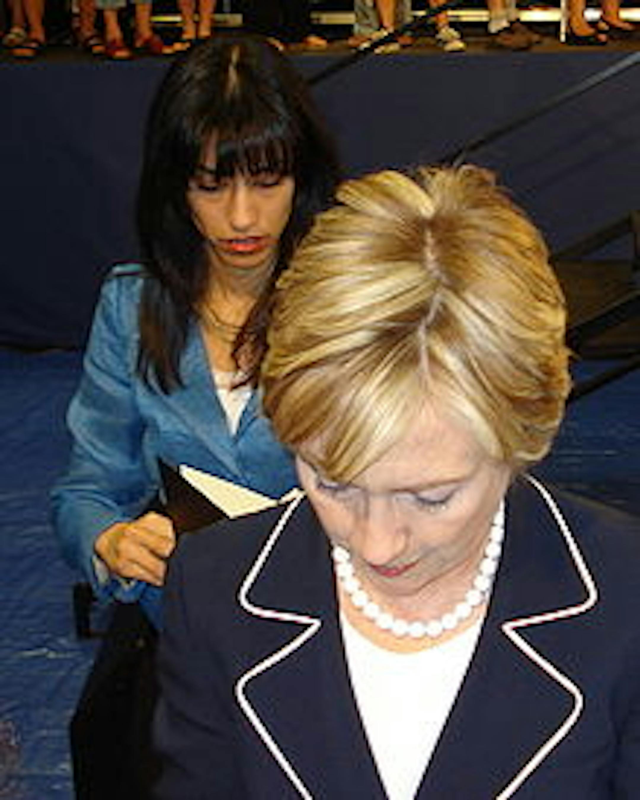 Abedin and Clinton in 2008