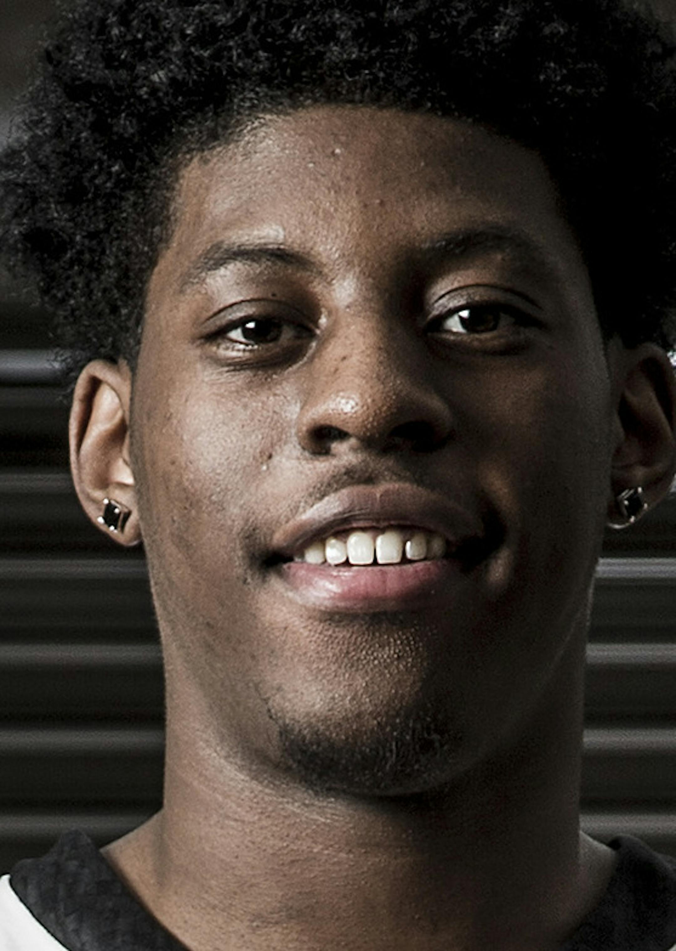 Sacar Anim of DeLaSalle - All-Metro boys basketball player. ] CARLOS GONZALEZ cgonzalez@startribune.com, March 8, 2015, Minneapolis, Minn., All-Metro boys' basketball / High School / Prep