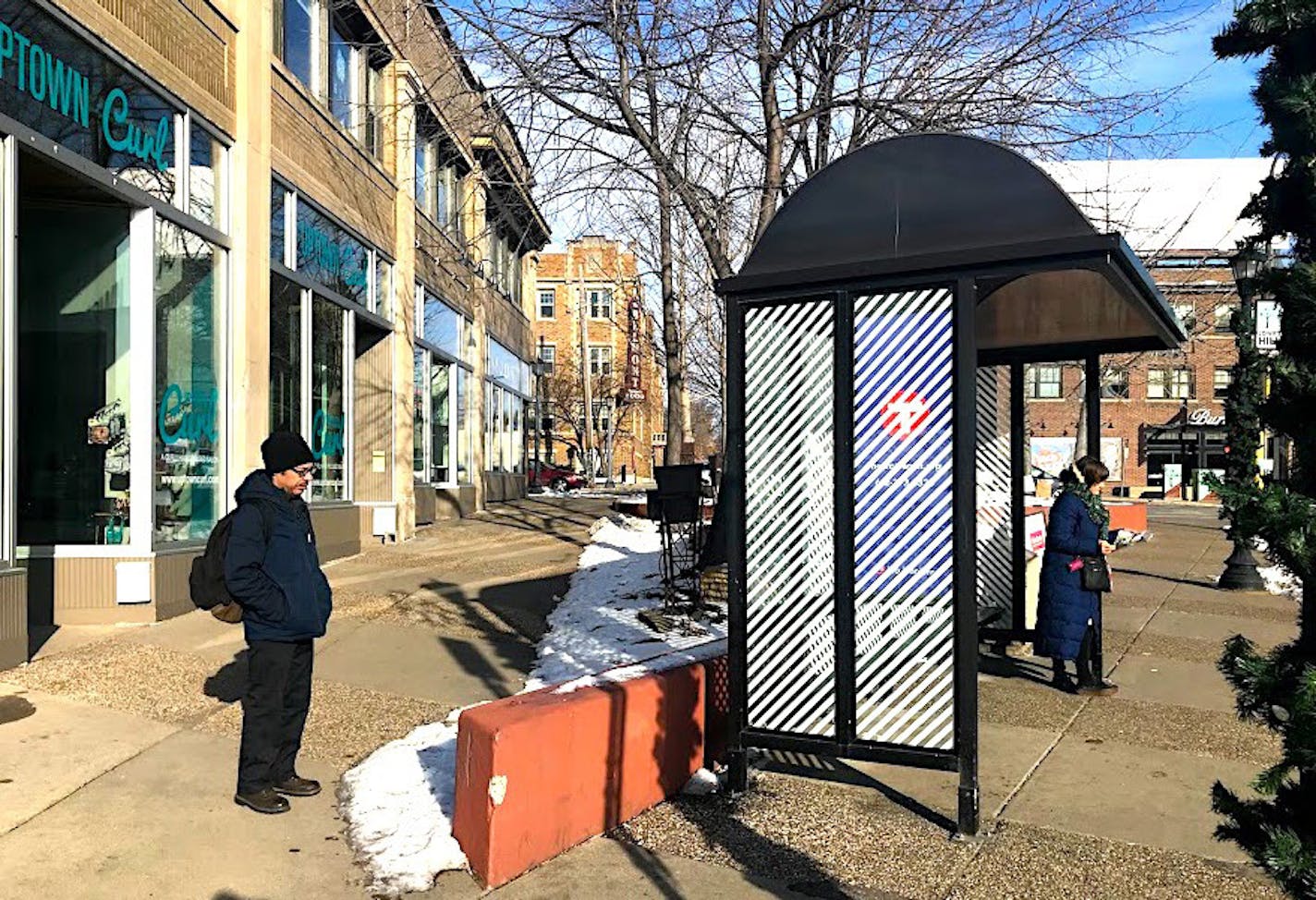 Bus stop at Franklin and Hennepin.