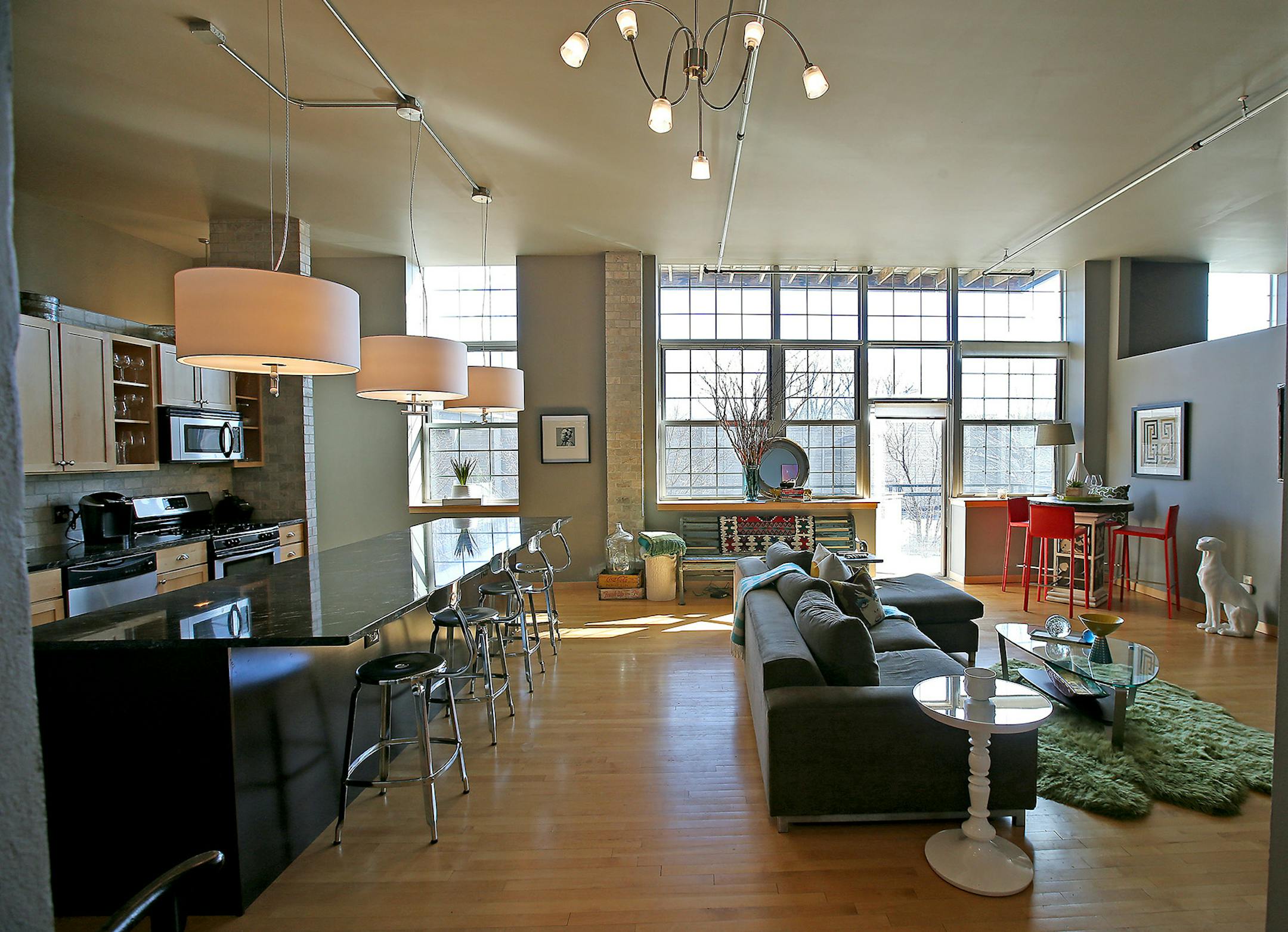 Realtor Bill Hirsch listed this 2,400 square-foot condo built in a former schoolhouse in St. Louis Park, photographed Wednesday, March 11, 2015 in St. Louis Park, MN. ] (ELIZABETH FLORES/STAR TRIBUNE) ELIZABETH FLORES • eflores@startribune.com