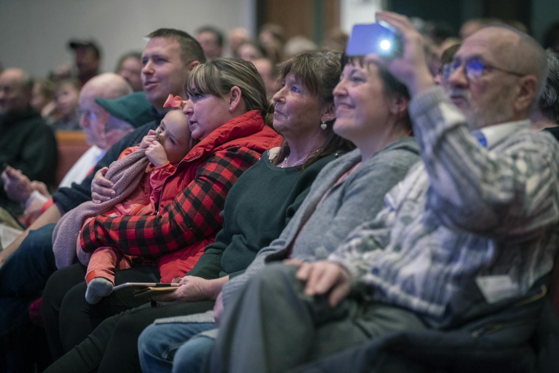 Many, including family, caregivers, friends and co-workers, filled the pews of Meadow Creek Church to watch a nativity pageant, whose cast is made up entirely of people with development disabilities, Thursday, November 29, 2018 in Andover, MN.
