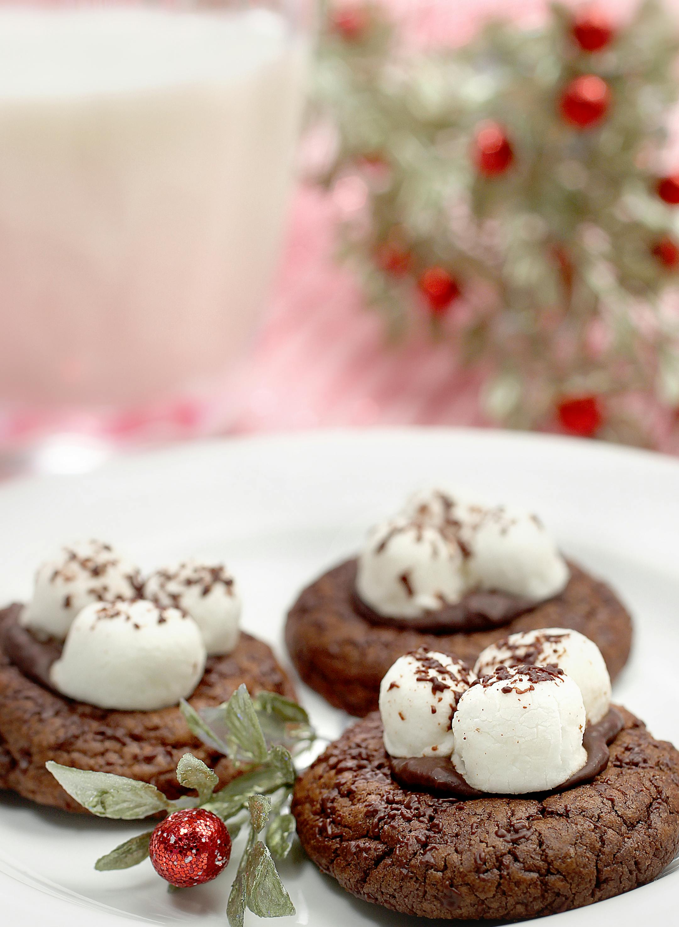 In this photo: Hot Cocoa Cookies [ 2013 winners in Taste holiday cookie contest: Winner:§ Cappuccino Flat Finalists: §Candy Cane Sugar Cookies, Cinnamon Bun Cookies, Orange-Almond Melting Moments, Hot Cocoa Cookies Photos by Tom Wallace, styled by Lee Dean October 29, 2013