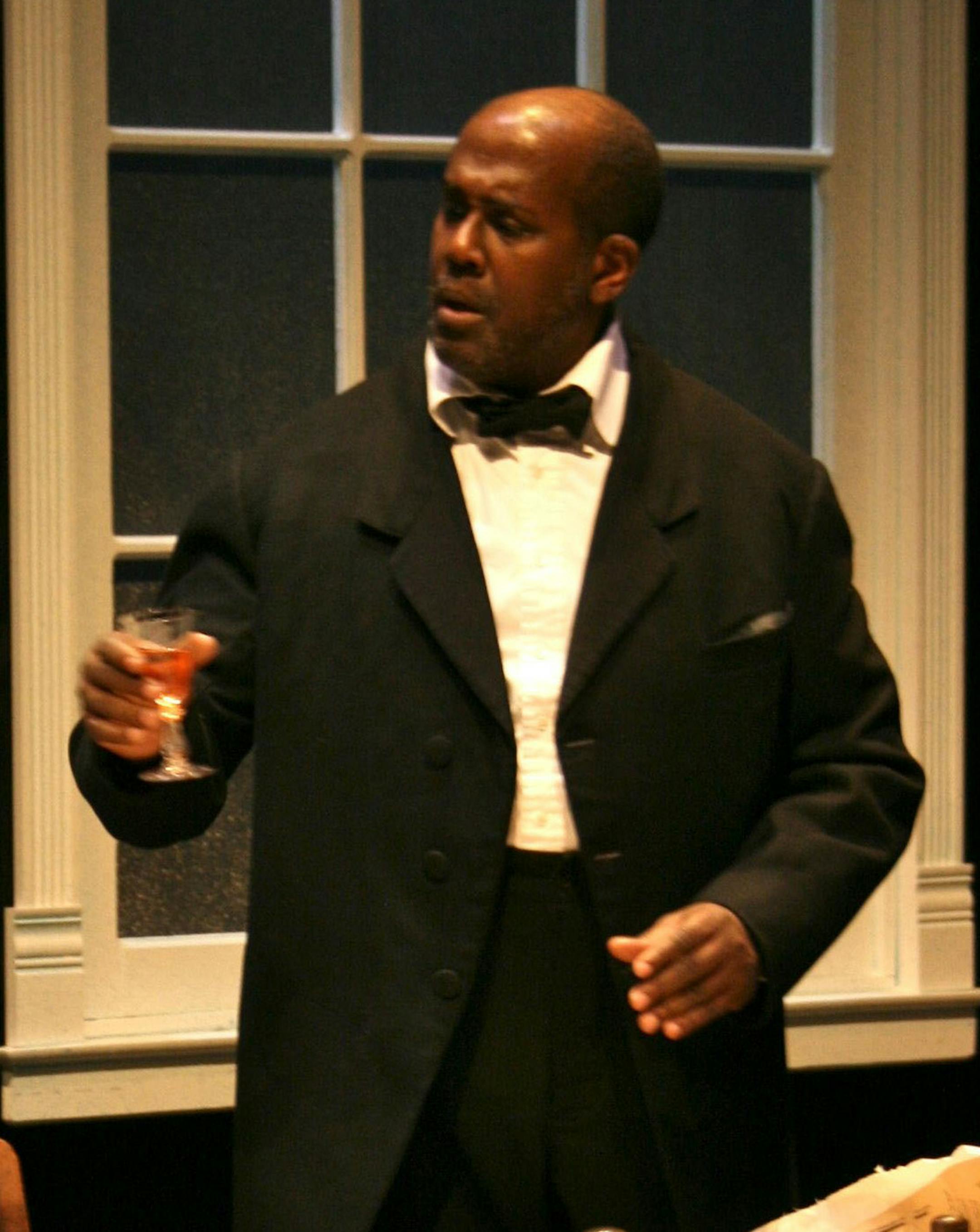 credit: Barbara Rose Brown Steve Hendrickson as Abraham Lincoln and James A. Williams as Uncle Tom in "Abe Lincoln and Uncle Tom in the White House."