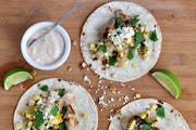 Grilled Chicken and Elote tacos might be the best bite you'll have this summer. Meredith Deeds, Special to the Star Tribune