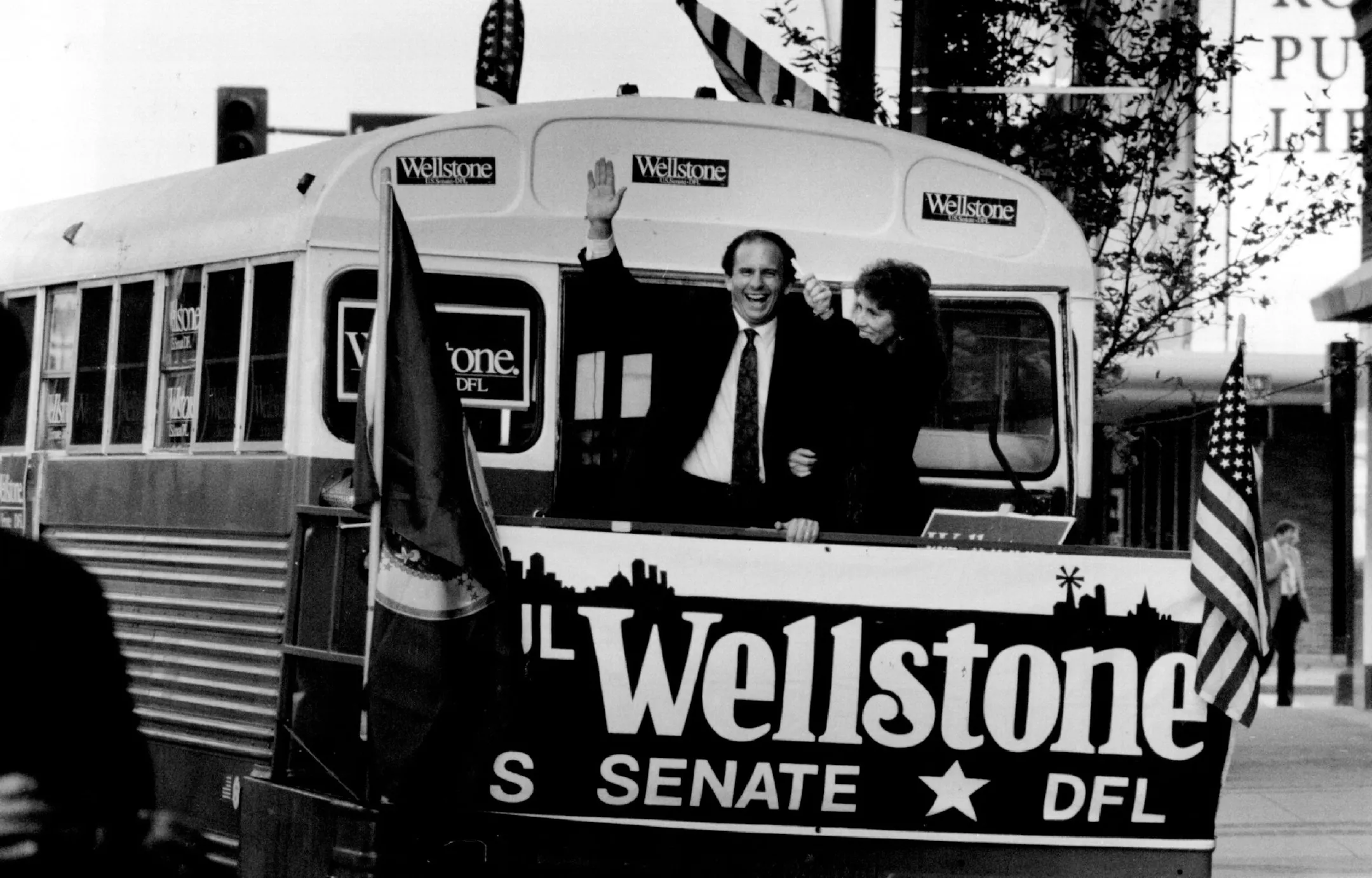 The Wellstone campaign bus through the years