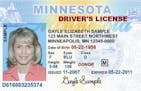 Sample Minnesota driver's license.