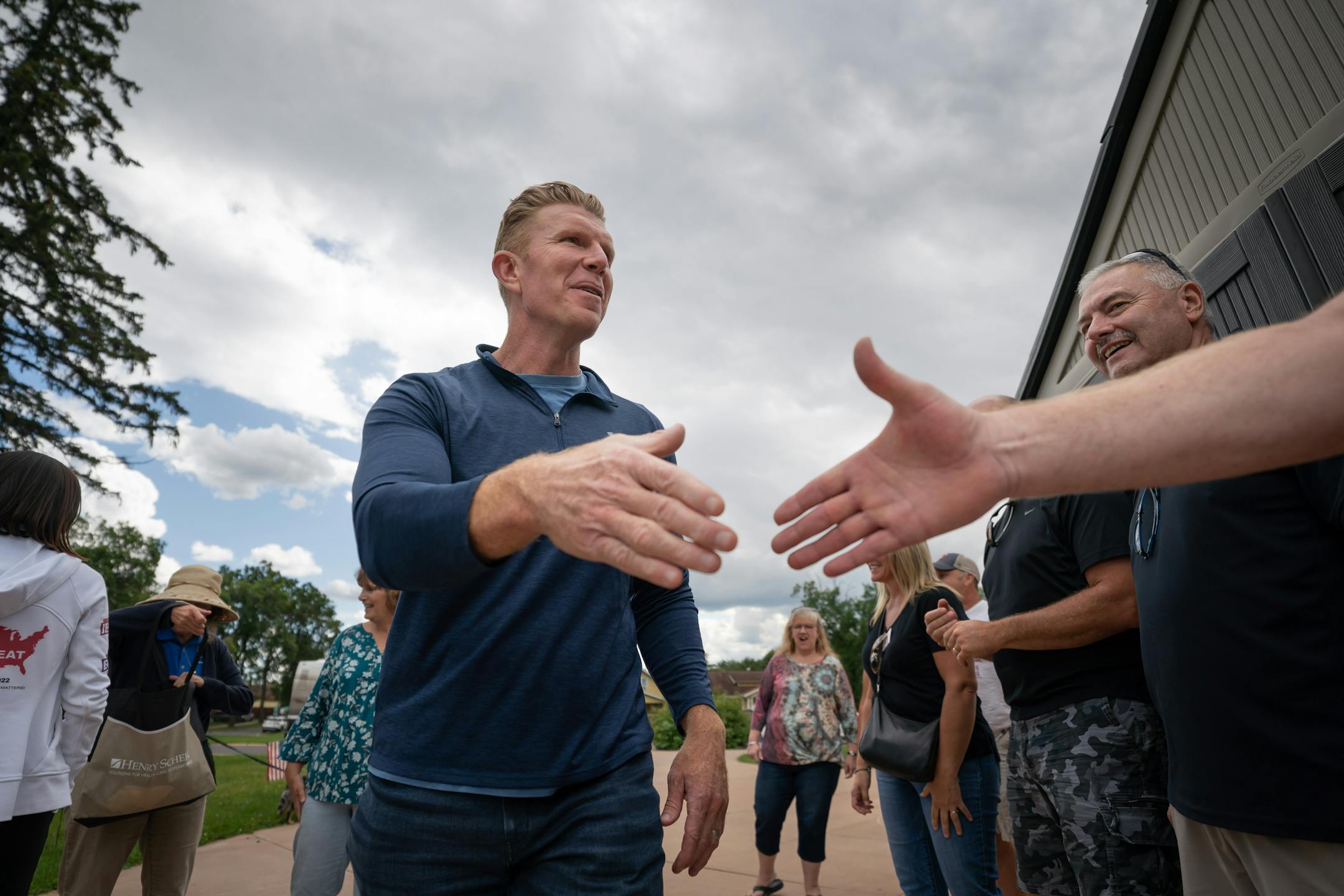 Matt Birk, GOP candidate for Lt. Governor, campaigned at the Hibbing Freedom Rally on Saturday, Sept. 10, 2022  Hibbing, Minn.
